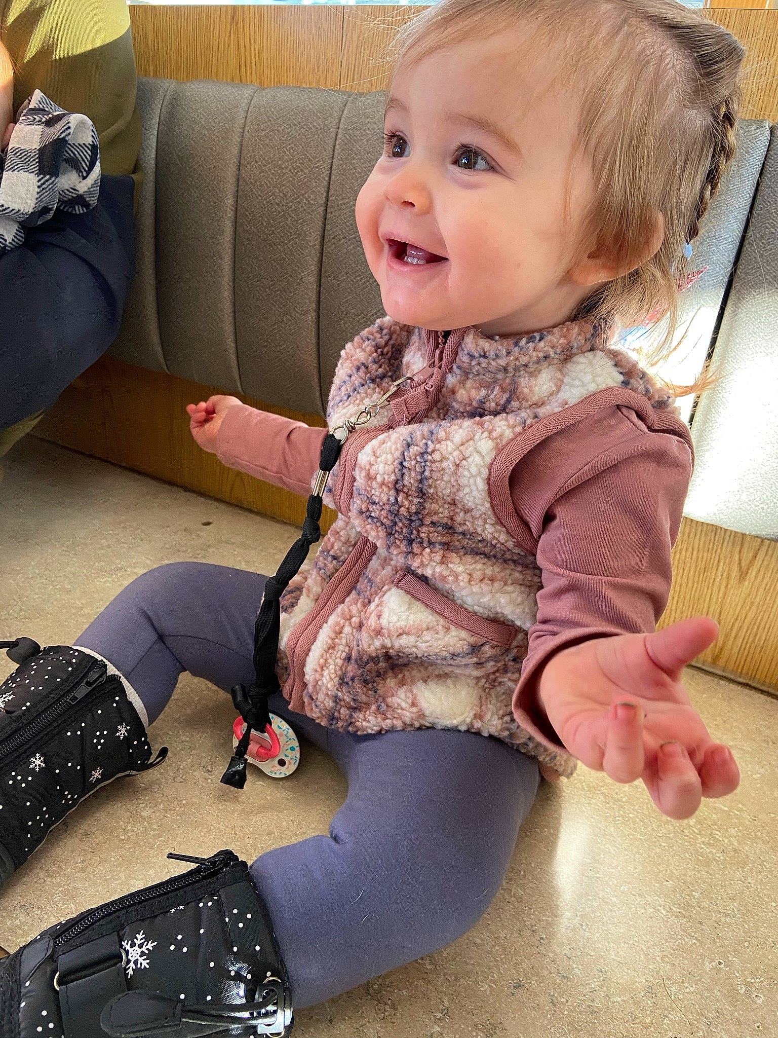 Averie joined the competition — help win amazing prizes! baby, baby_toddler_clothing, cheek, child, comfort, eye, face, finger, hair, hairstyle, happy, head, iris, joint, leg, person, skin, sleeve, smile, thigh