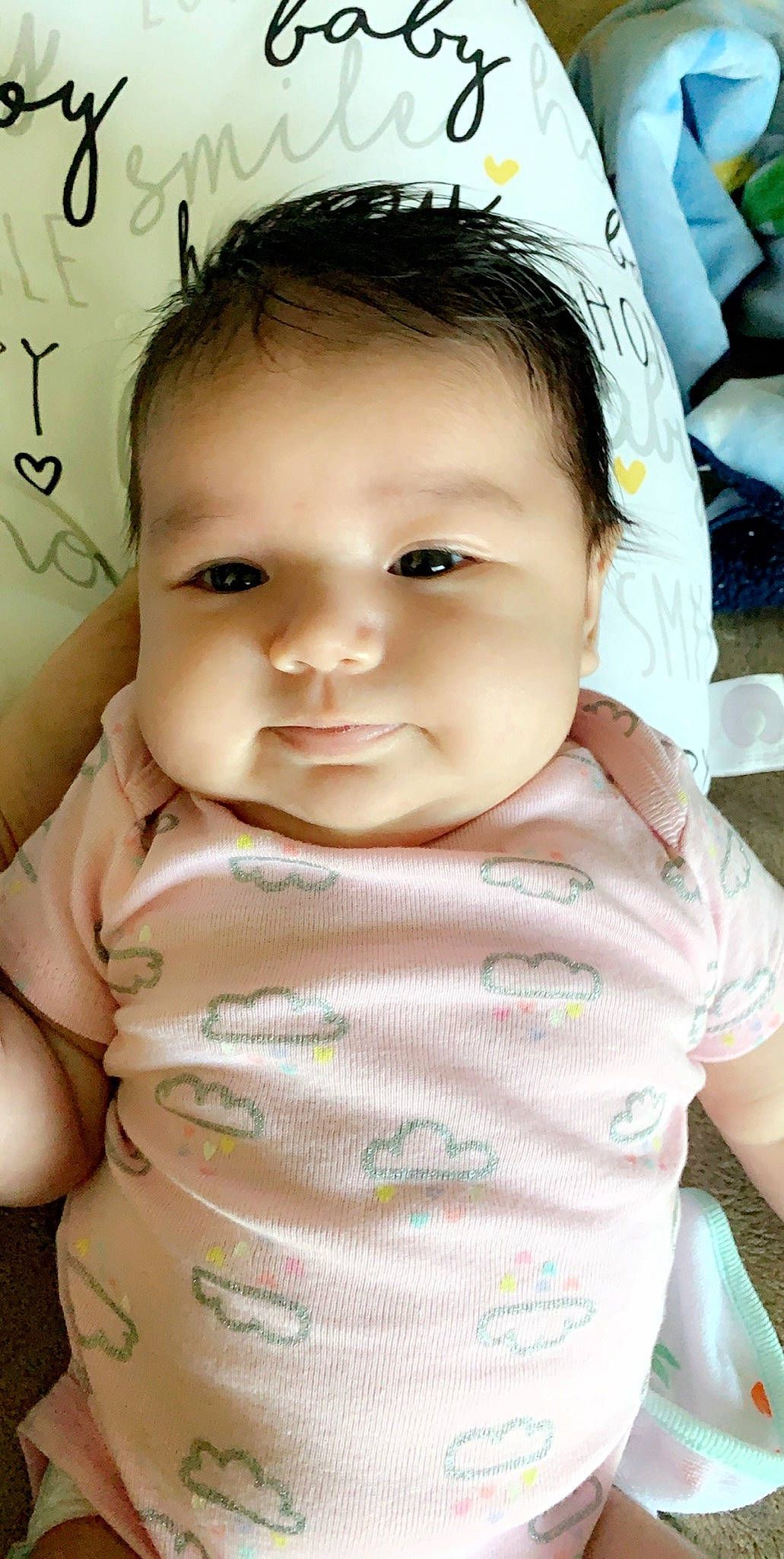 Celeste joined the competition — help win amazing prizes! baby, cheek, child, chin, eye, face, forehead, head, iris, lip, nose, person, skin, smile, toddler