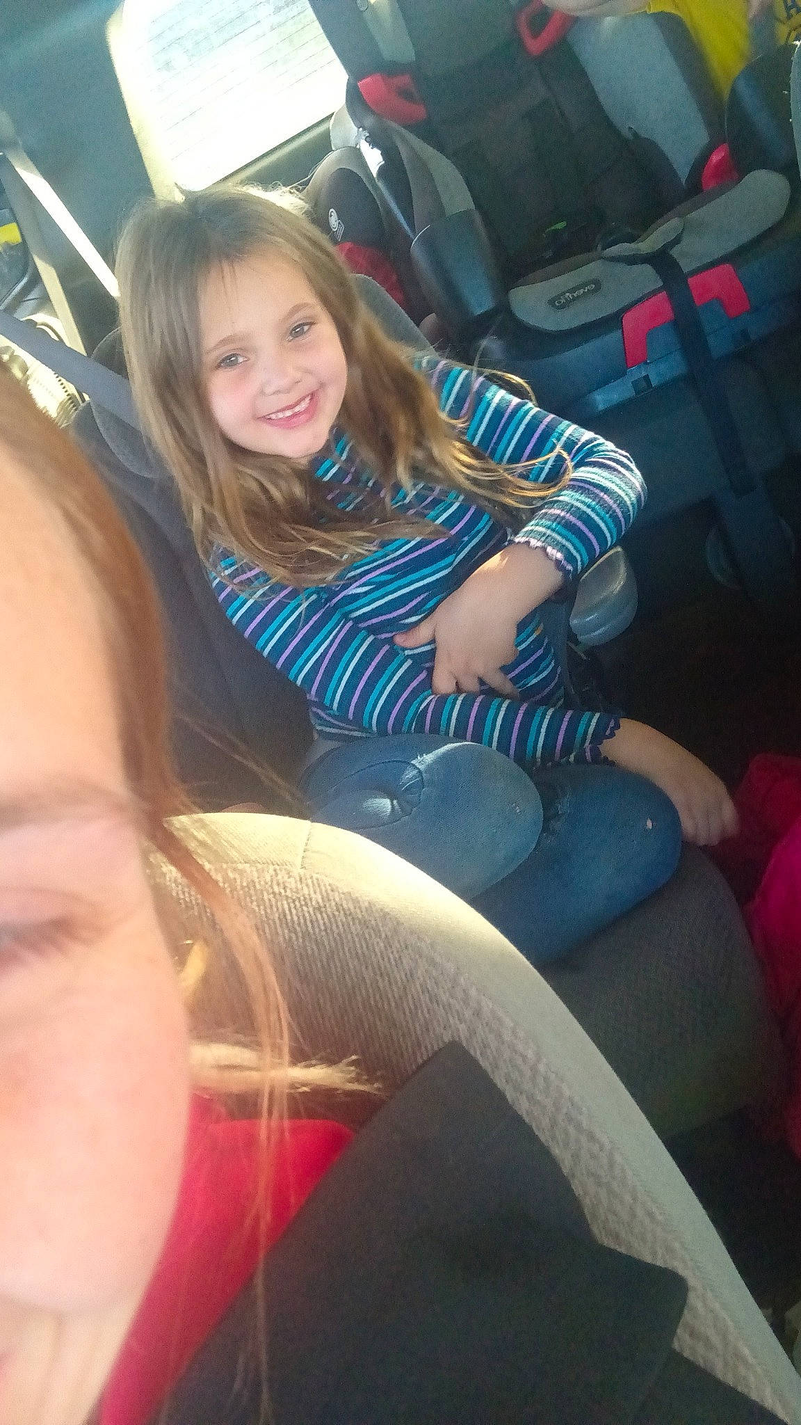 Kathleen joined the competition — help win amazing prizes! auto_part, automotive_design, automotive_exterior, black_hair, blond, brown_hair, cool, electric_blue, finger, fun, human_leg, joy, leisure, long_hair, motor_vehicle, mouth, person, smile, steering_wheel, t_shirt