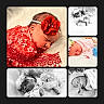 Catalina joined the competition — help win amazing prizes! newborn, baby, sleeping, headband, flower, red, pink, blanket, teddy_bear, soft_texture, collage, portrait, cute, infant, black_and_white, color_photo, wrapped, peaceful, resting, adorable