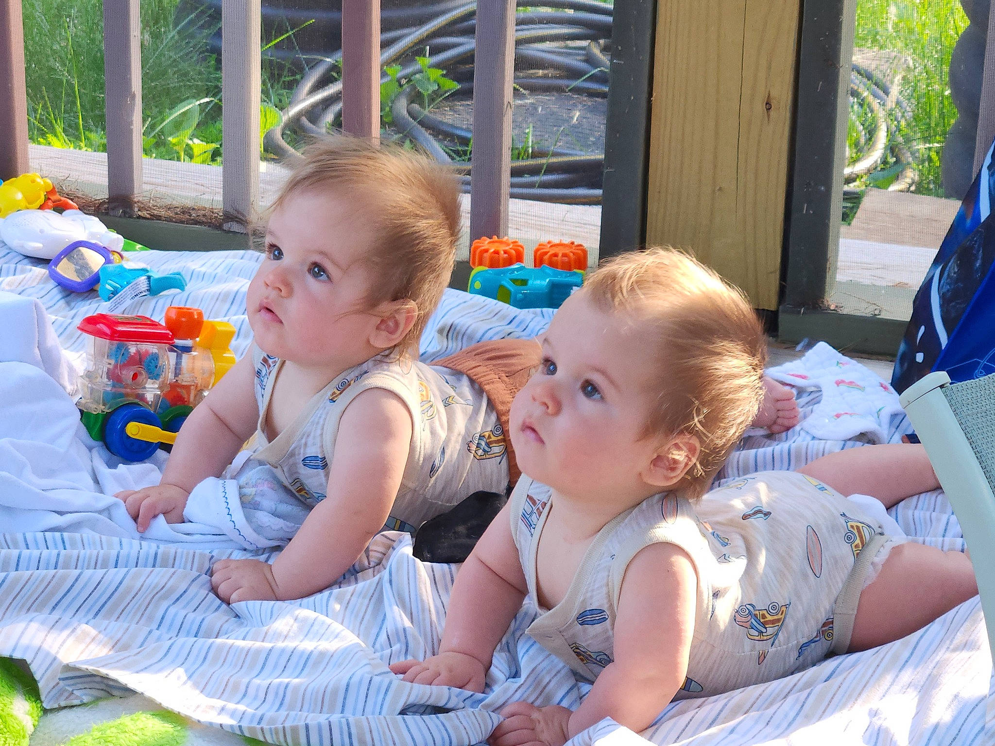 Joseph And Jameson is registered to the contest to win money with this photo: baby, baby_products, baby_toddler_clothing, chair, child, event, fence, fun, grass, happy, lap, leisure, person, picnic, plant, recreation, sharing, sitting, toddler, tree