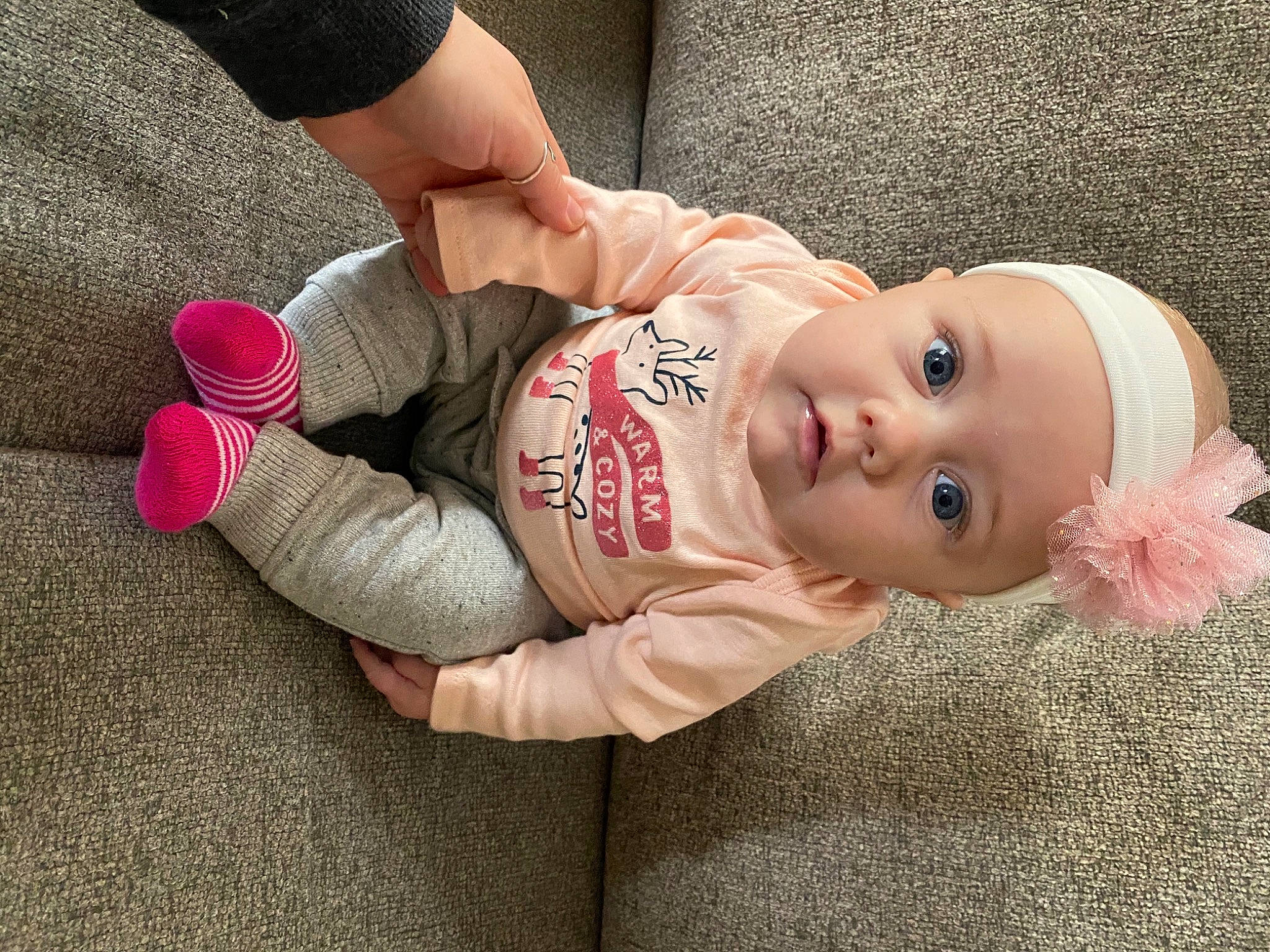 Lovelyn joined the competition — help win amazing prizes! baby, cheek, child, ear, headwear, person, pink, play, skin, sleeve, smile, toddler