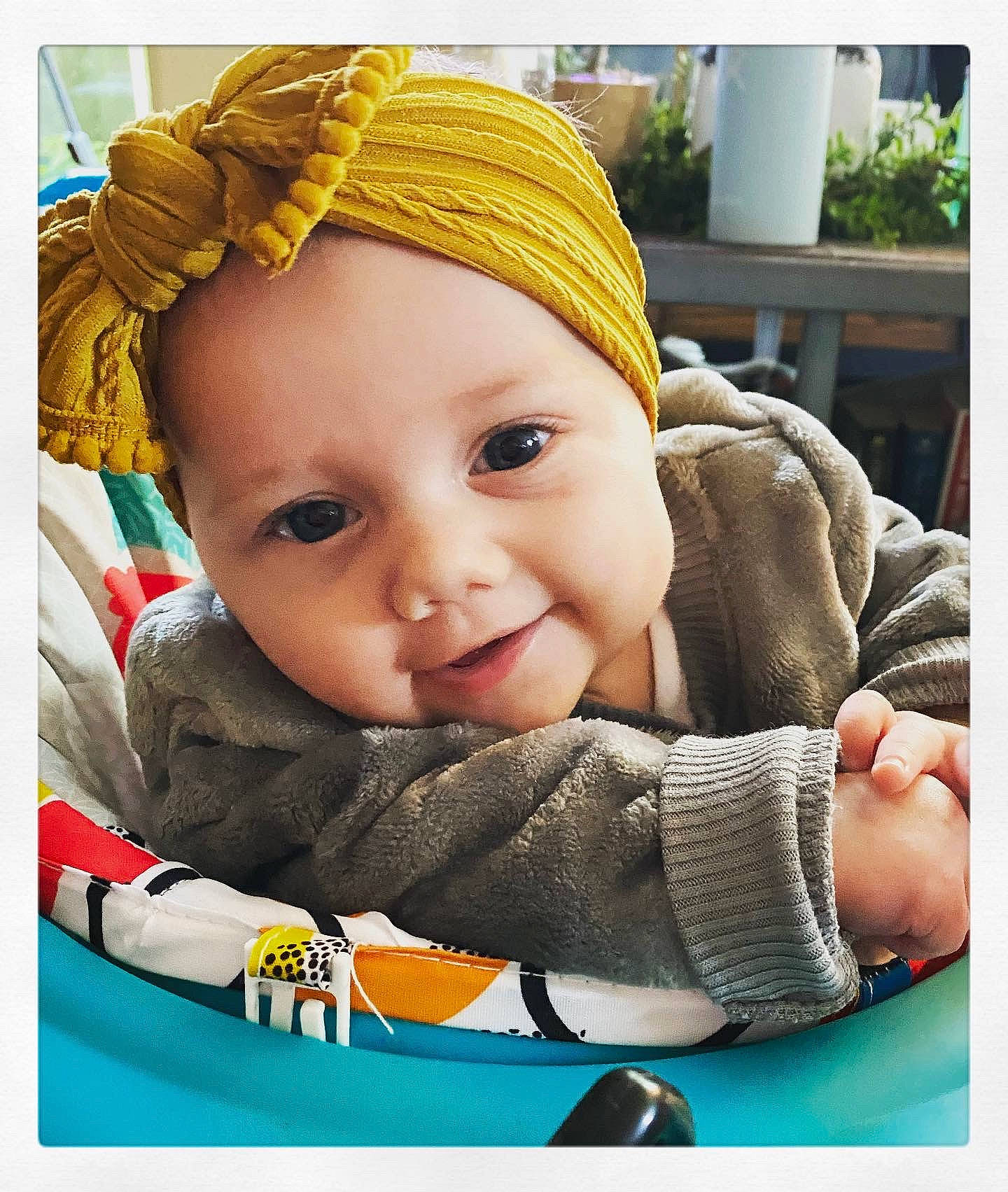 Lovelyn is registered to the contest to win money with this photo: baby, baby_products, bonnet, cheek, child, ear, eye, face, hand, head, headgear, headwear, knit_cap, nose, person, photography, product, smile, snapshot, toddler
