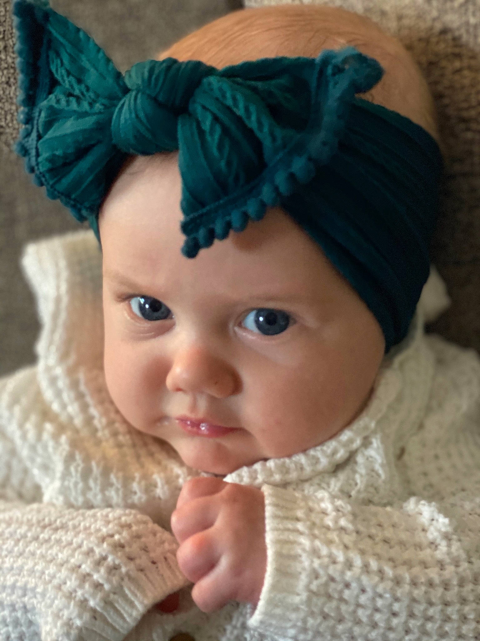 Lovelyn joined the competition — help win amazing prizes! baby, bonnet, cheek, child, clothing, ear, eye, face, forehead, hand, hat, head, headgear, headwear, iris, knitting, lip, nose, organ, person