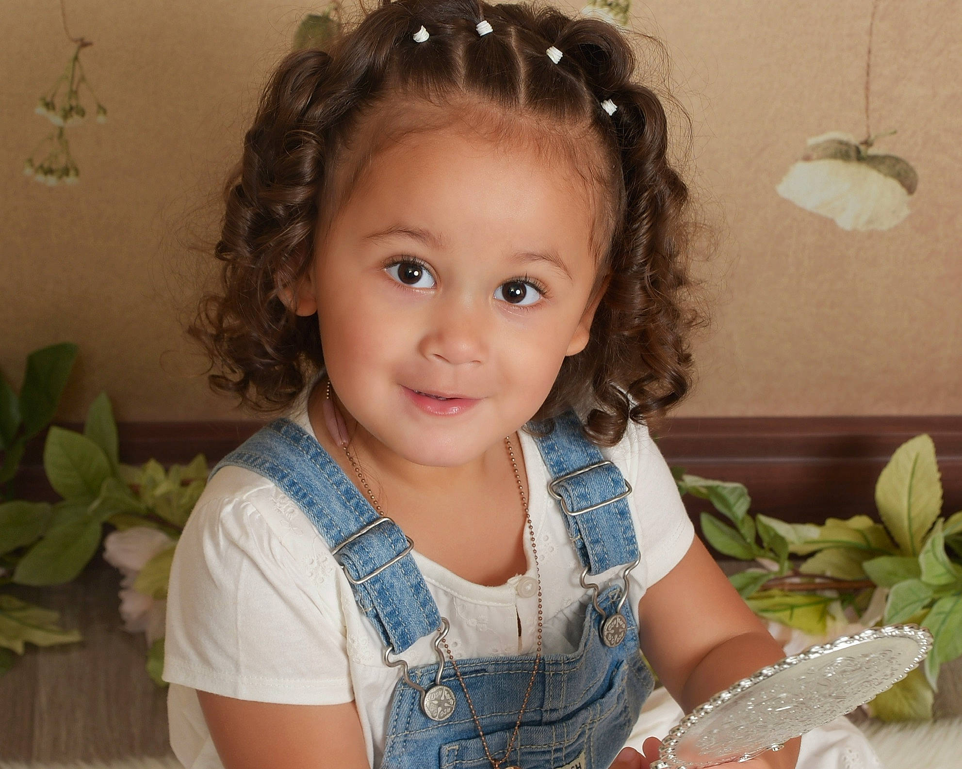 Mya joined the competition — help win amazing prizes! baby_toddler_clothing, cheek, child, ear, eyelash, face, fashion_accessory, hair_accessory, hairstyle, happy, headband, headpiece, iris, jewellery, joy, person, petal, plant, skin, smile