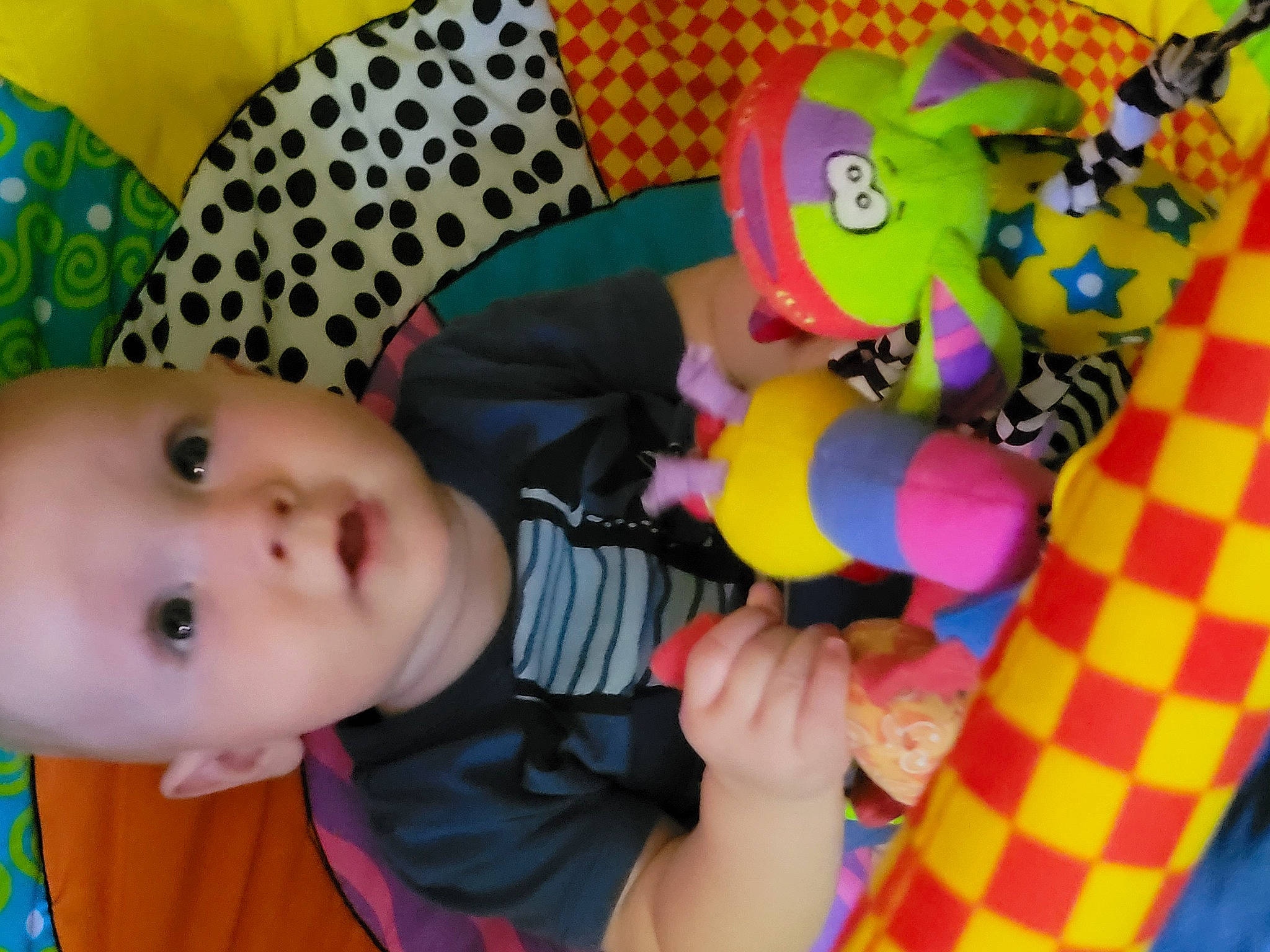 Samuel joined the competition — help win amazing prizes! arm, baby, baby_playing_with_toys, baby_products, baby_safety, baby_toddler_clothing, baby_toys, cheek, child, fun, hand, nose, party_supply, pattern, person, play, room, stuffed_toy, surprise, toddler