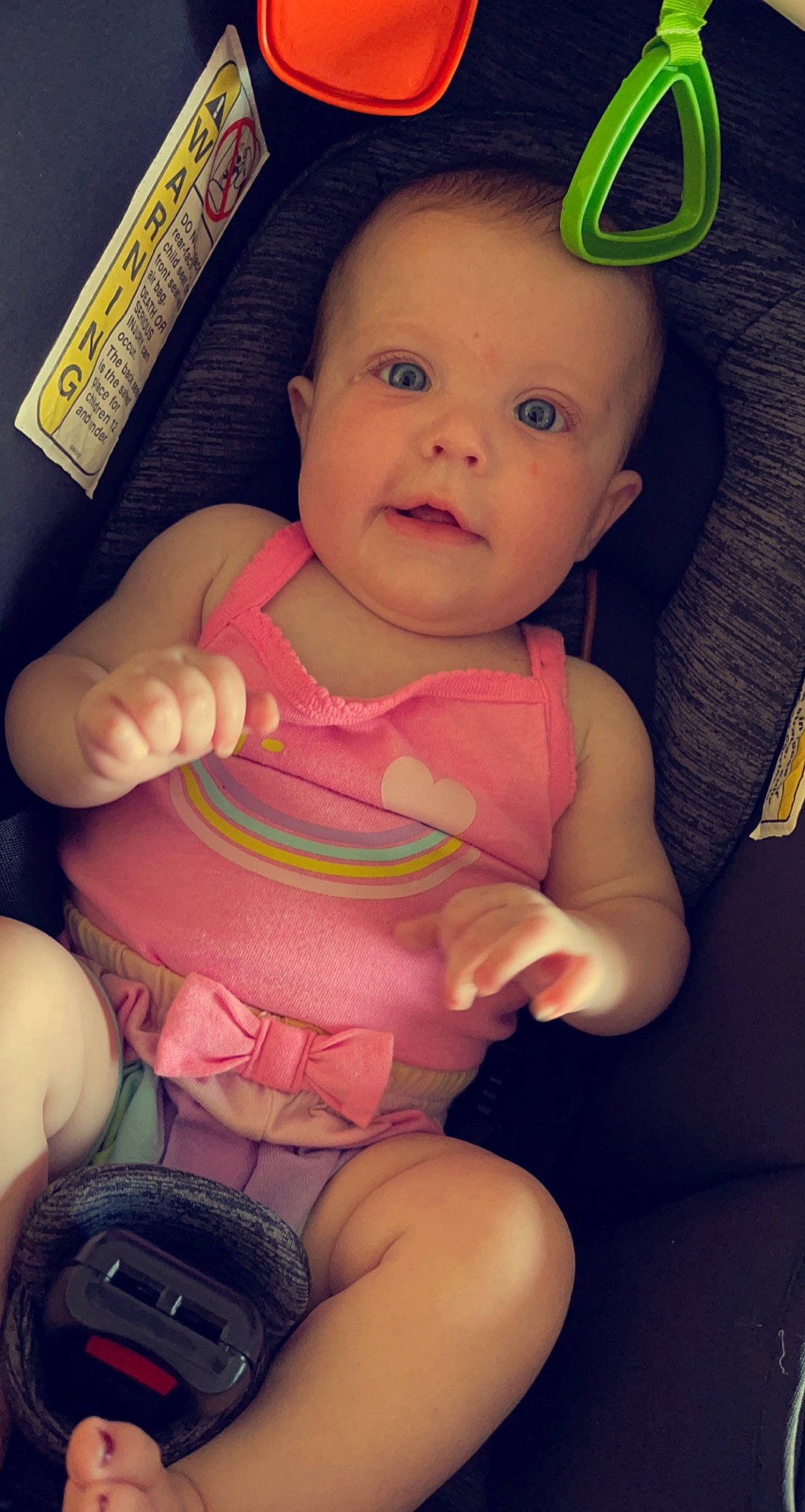 Berkley is registered to the contest to win money with this photo: arm, baby, baby_toddler_clothing, cheek, chin, eye, face, facial_expression, hairstyle, hand, head, human, human_body, leg, lip, mouth, nose, organ, person, product