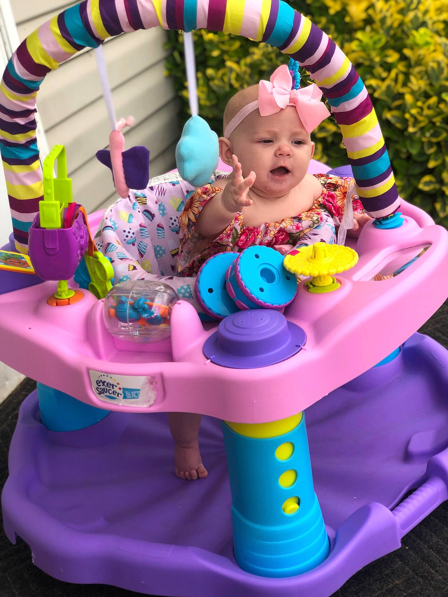 Xyla is registered to the contest to win money with this photo: baby, baby_products, baby_toys, child, fun, furniture, games, inflatable, outdoor_play_equipment, person, play, product, recreation, toddler, toy