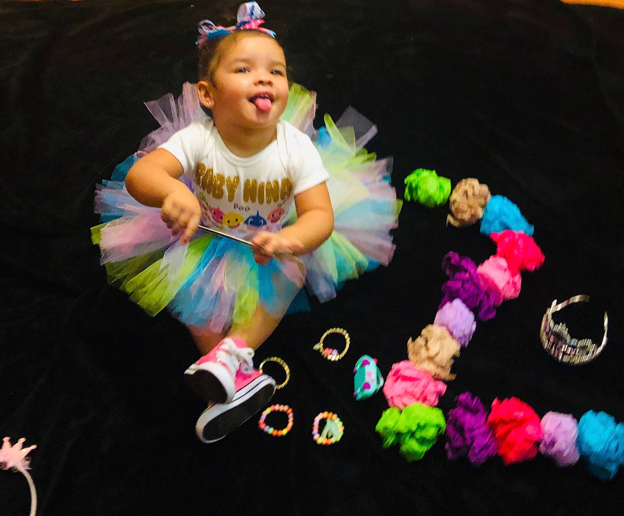 Seraphina is registered to the contest to win money with this photo: art, child, costume, fictional_character, fun, party, person, pink, play, smile, toddler