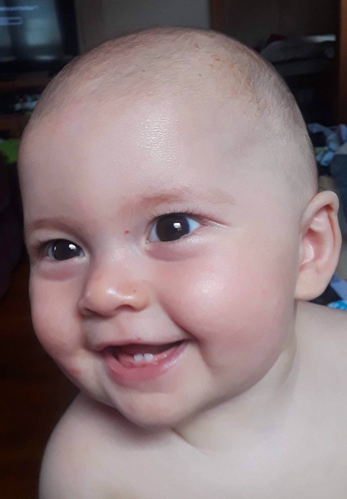 Bryer is registered to the contest to win money with this photo: baby, beauty, cheek, child, chin, close_up, ear, eye, eyebrow, face, facial_expression, forehead, hair, head, joy, lip, mouth, nose, person, skin