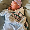 Ronin joined the competition — help win amazing prizes! newborn, baby, sleeping, blanket, hat, striped_hat, wrapped, infant, peaceful, soft, portrait, closeup, resting, cozy, hospital_blanket, child, cute, tiny, face, skin