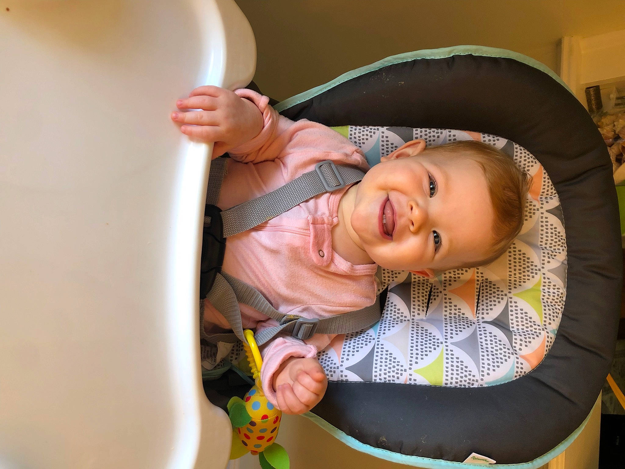 Anabelle joined the competition — help win amazing prizes! arm, baby, baby_carriage, baby_products, baby_toddler_clothing, cheek, child, ear, eyelash, facial_expression, finger, fun, hand, happy, human_body, joy, mouth, person, room, skin