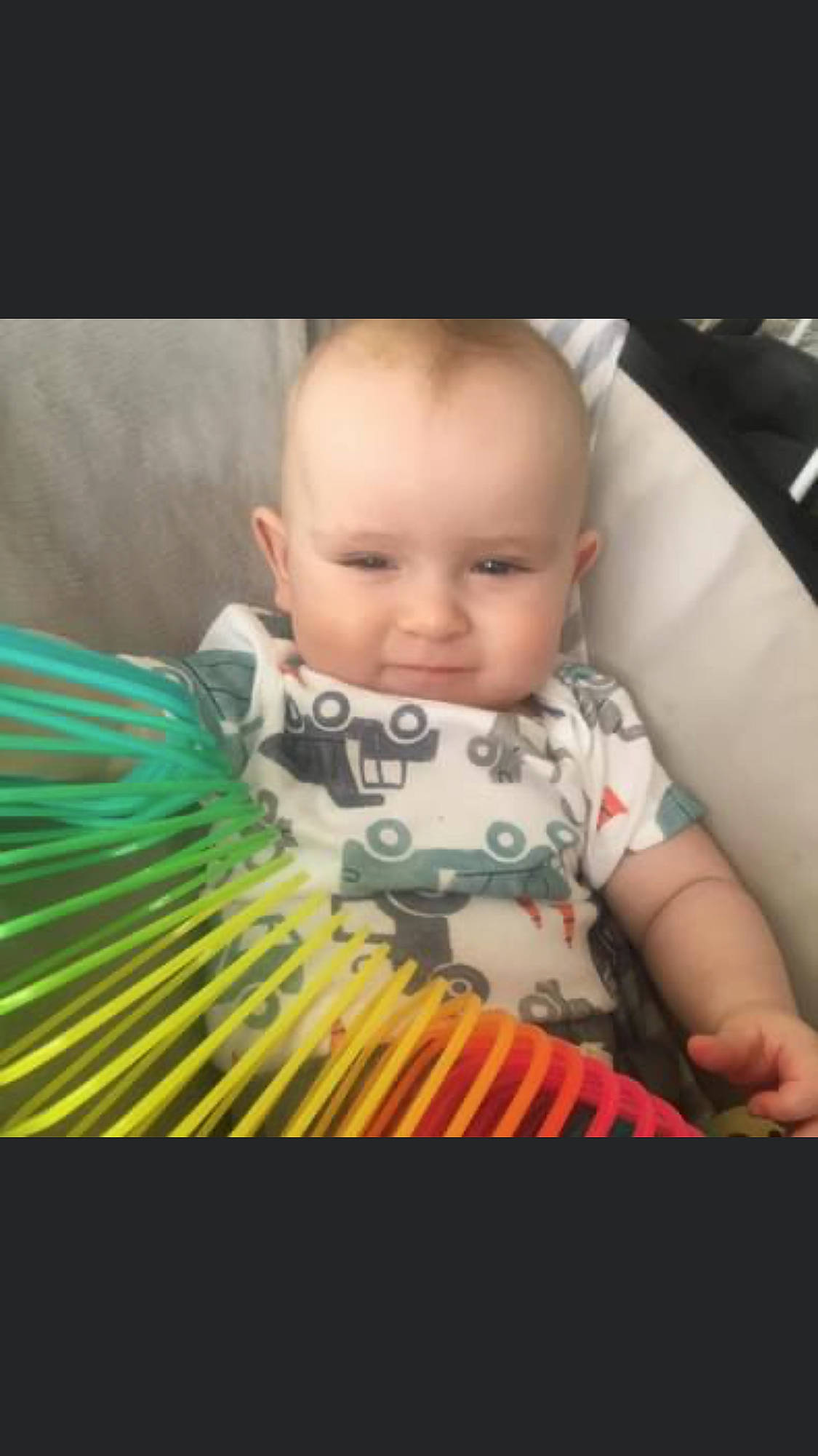 Easton joined the competition — help win amazing prizes! baby, baby_toddler_clothing, cheek, child, comfort, cool, eye, flash_photography, fun, happy, human, iris, joy, linens, mouth, nose, pattern, person, skin, sleeve