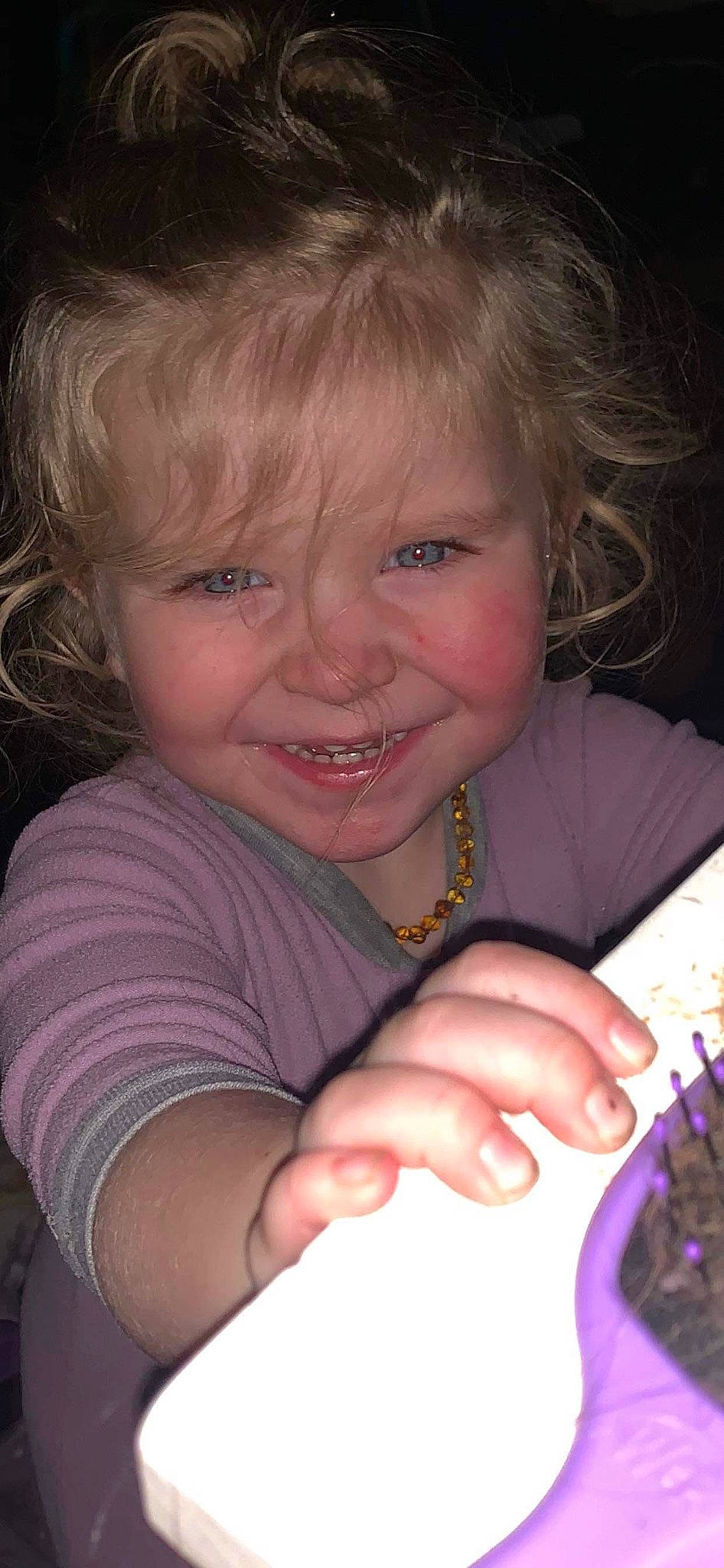 Avery is registered to the contest to win money with this photo: arm, cheek, chin, eye, eyebrow, eyelash, face, facial_expression, gesture, hair, hand, happy, head, human_body, iris, joy, lip, mouth, nose, person