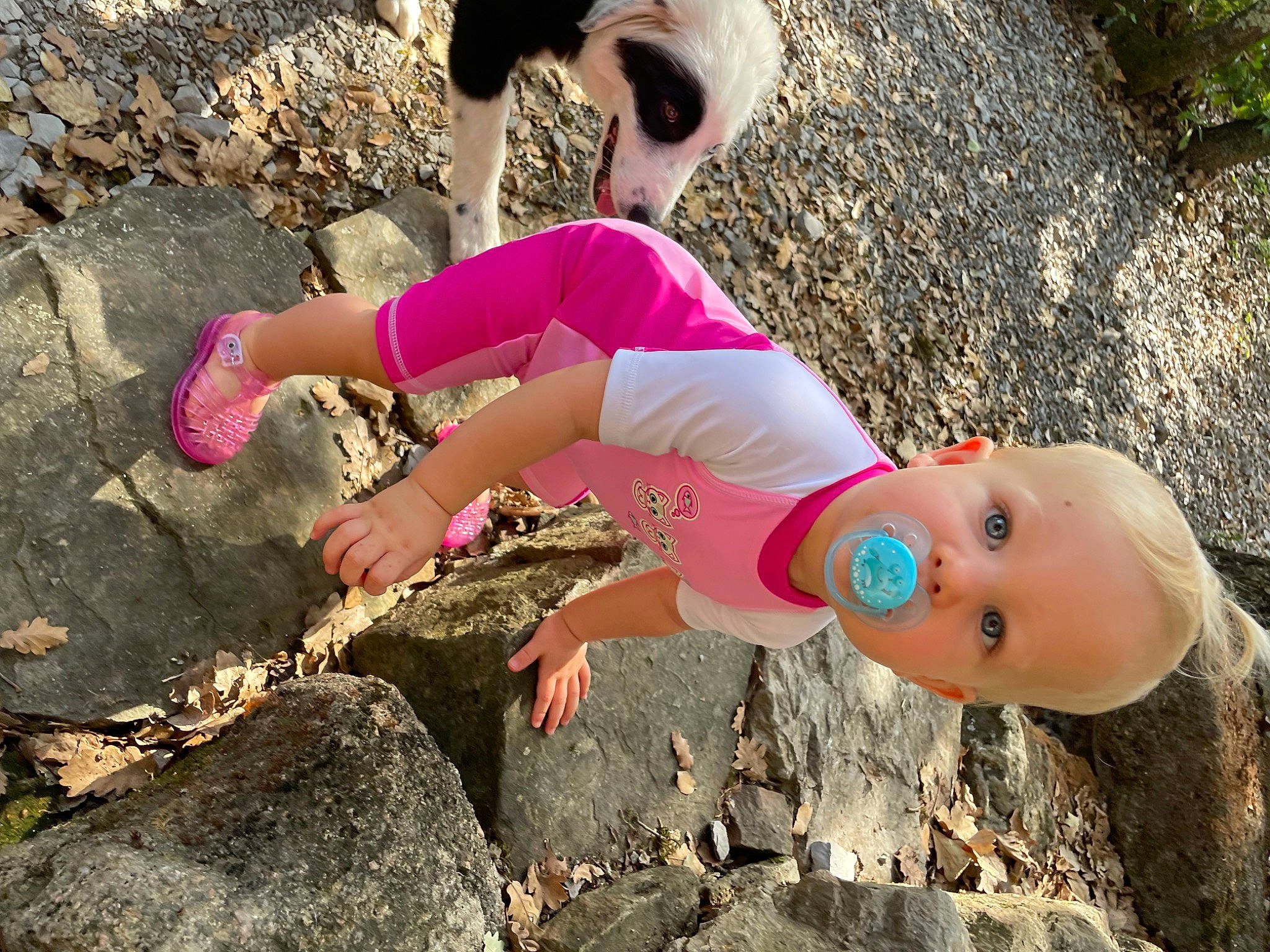 Mavy participe au concours pour gagner de l'argent avec cette photo : blond, finger, fun, grass, happy, human_body, human_leg, landscape, leisure, mammal, people_in_nature, person, pink, plant, recreation, soil, sunglasses, thigh, tree, vertebrate