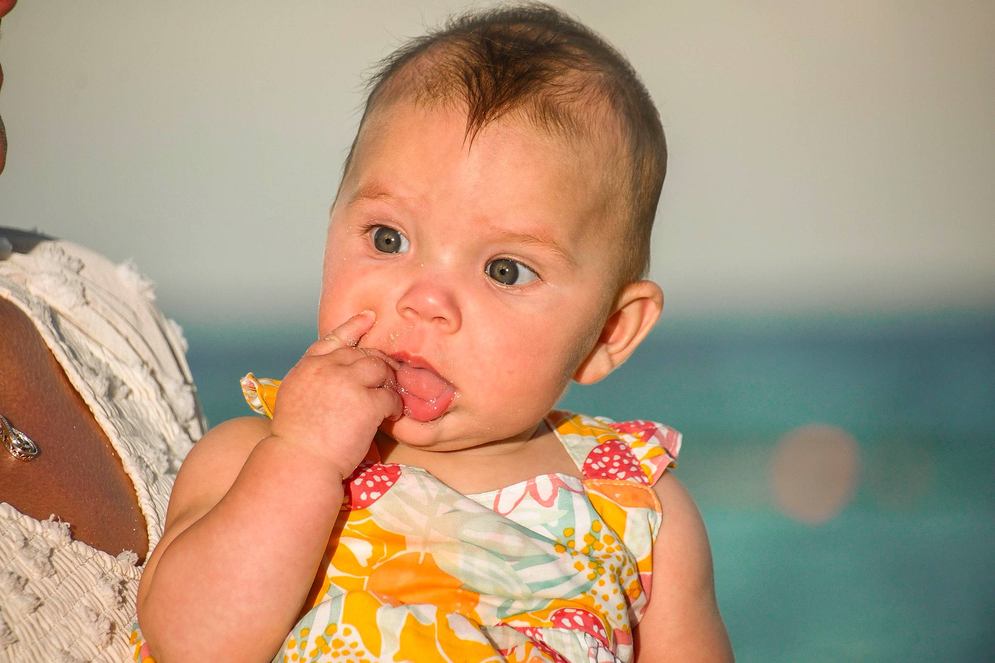 Kynslee joined the competition — help win amazing prizes! baby, baby_toddler_clothing, cheek, child, ear, eyebrow, eyelash, finger, fun, gesture, happy, iris, lip, nail, nose, person, portrait_photography, sitting, skin, thumb