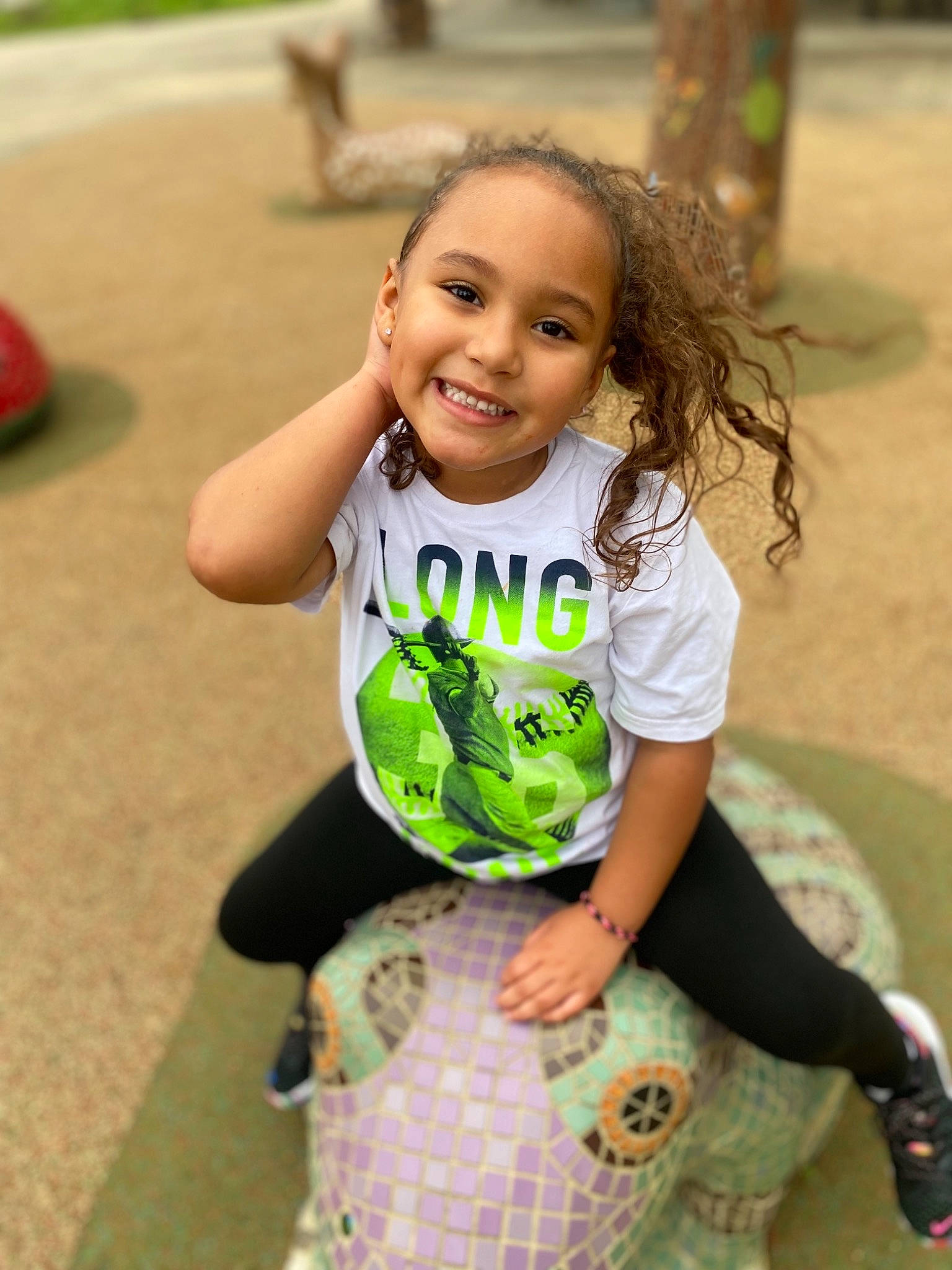 Savanna joined the competition — help win amazing prizes! baby_toddler_clothing, child, eye, facial_expression, fun, grass, green, hair, hairstyle, happy, head, iris, joy, leisure, person, skin, sleeve, smile, summer, t_shirt