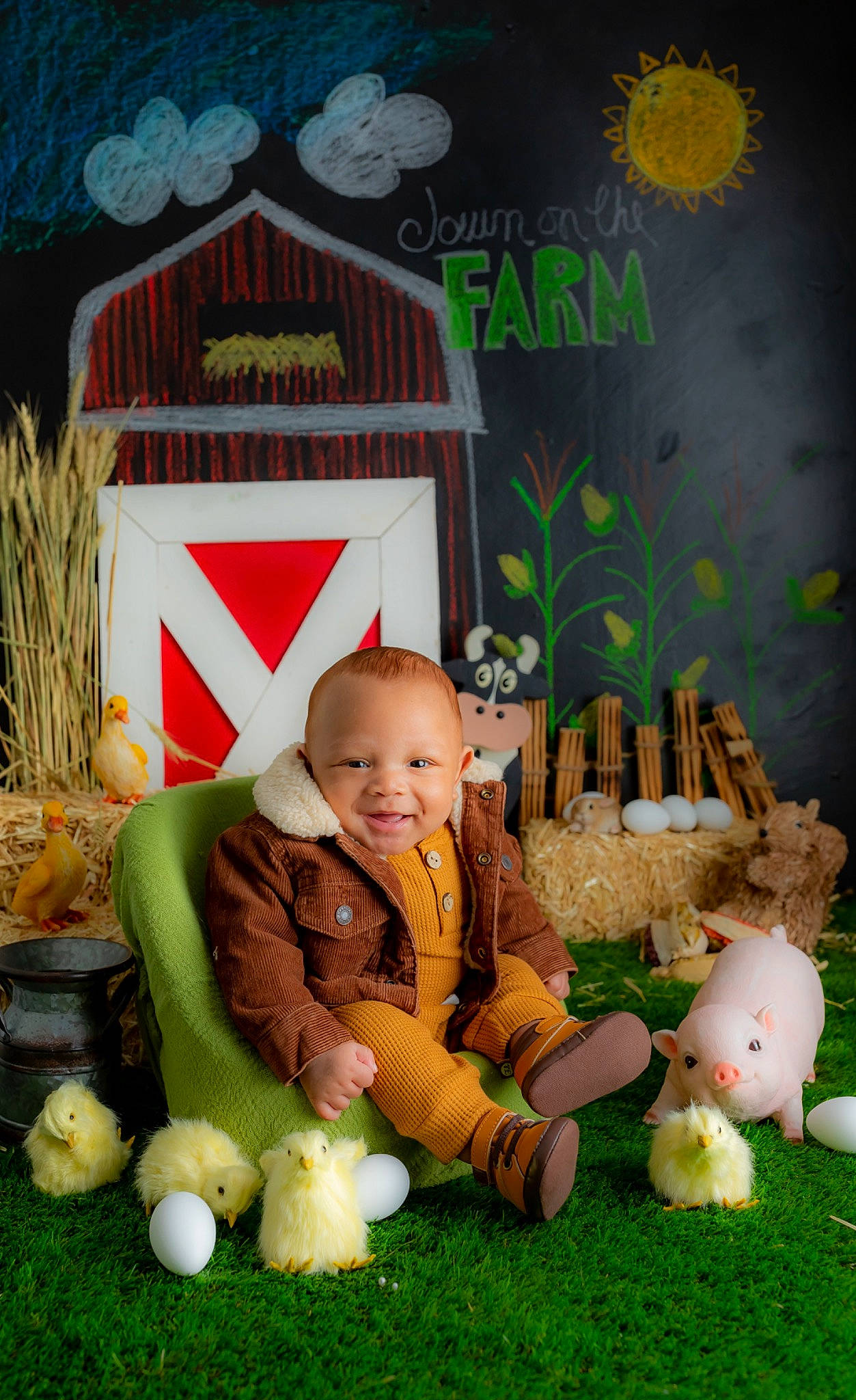 Dimitrus Jr. joined the competition — help win amazing prizes! baby, baby_toddler_clothing, child, event, fun, grass, green, happy, head, holiday, joy, people_in_nature, person, plant, room, sitting, smile, snapshot, toddler, toy