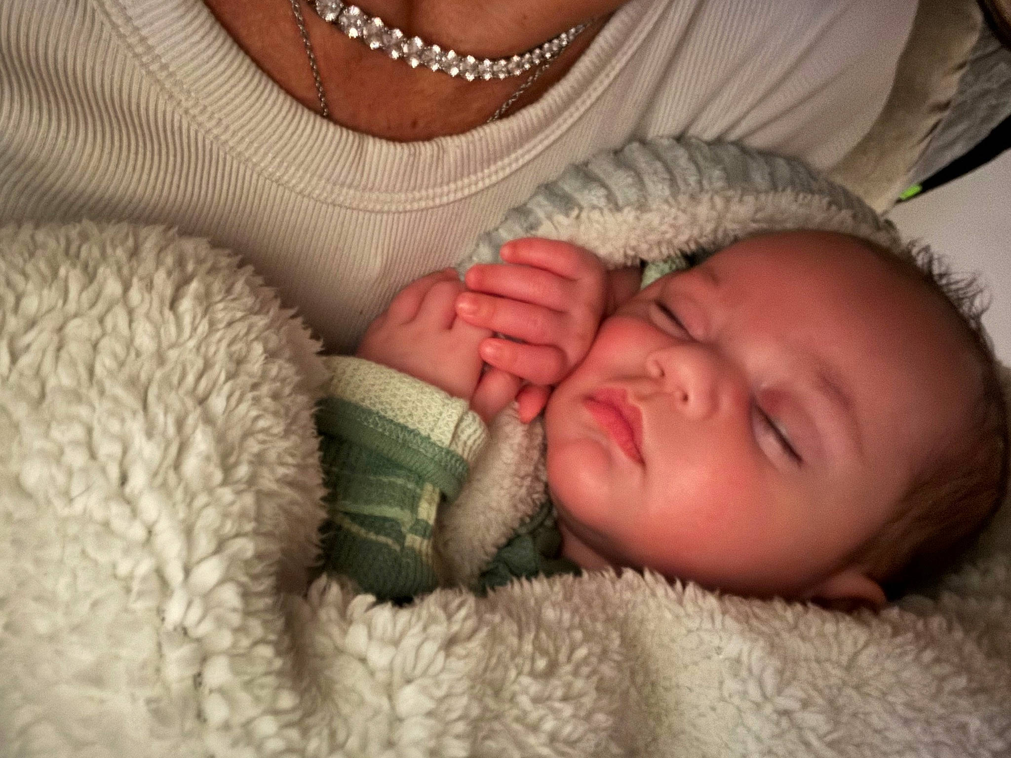 Karsyon Smith is registered to the contest to win money with this photo: arm, baby, baby_sleeping, cheek, comfort, ear, eye, eyebrow, eyelash, face, facial_expression, hand, head, human_body, lip, mouth, neck, nose, organ, person