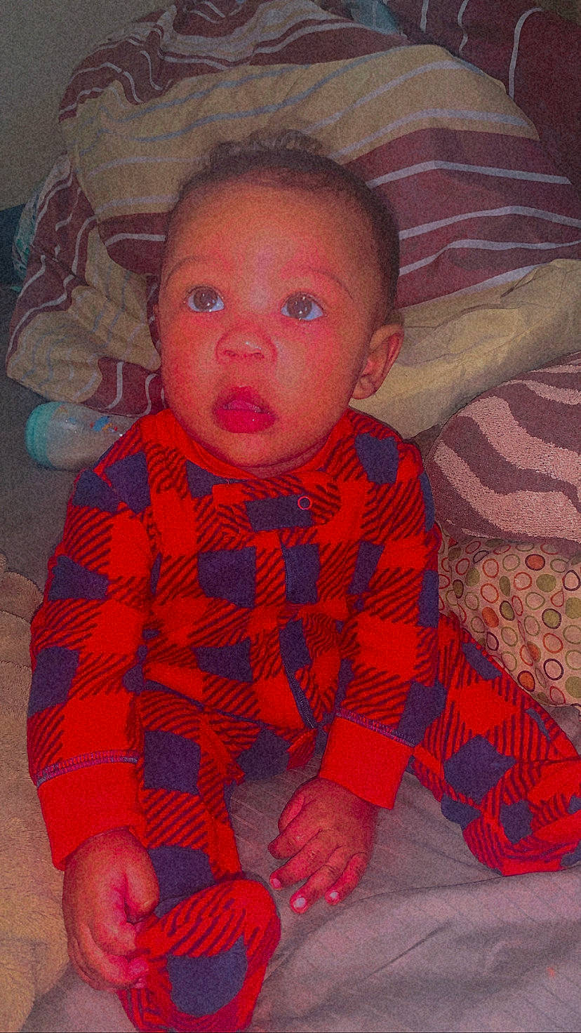 Hakeem joined the competition — help win amazing prizes! baby, baby_toddler_clothing, cheek, cool, eye, finger, fun, hair, hairstyle, head, iris, lip, mouth, nose, person, pink, product, skin, sleeve, surprise