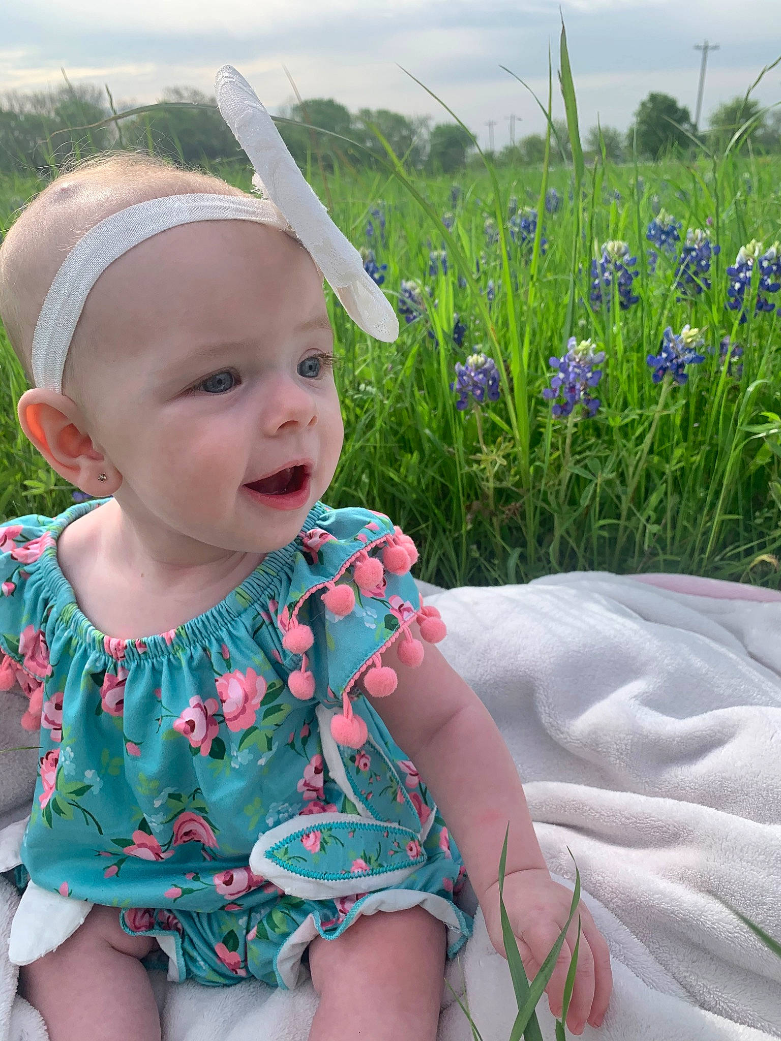 Quinnlee joined the competition — help win amazing prizes! baby, child, flower, grass, grass_family, lavender, meadow, person, plant, skin, smile, summer, toddler, vacation, wildflower