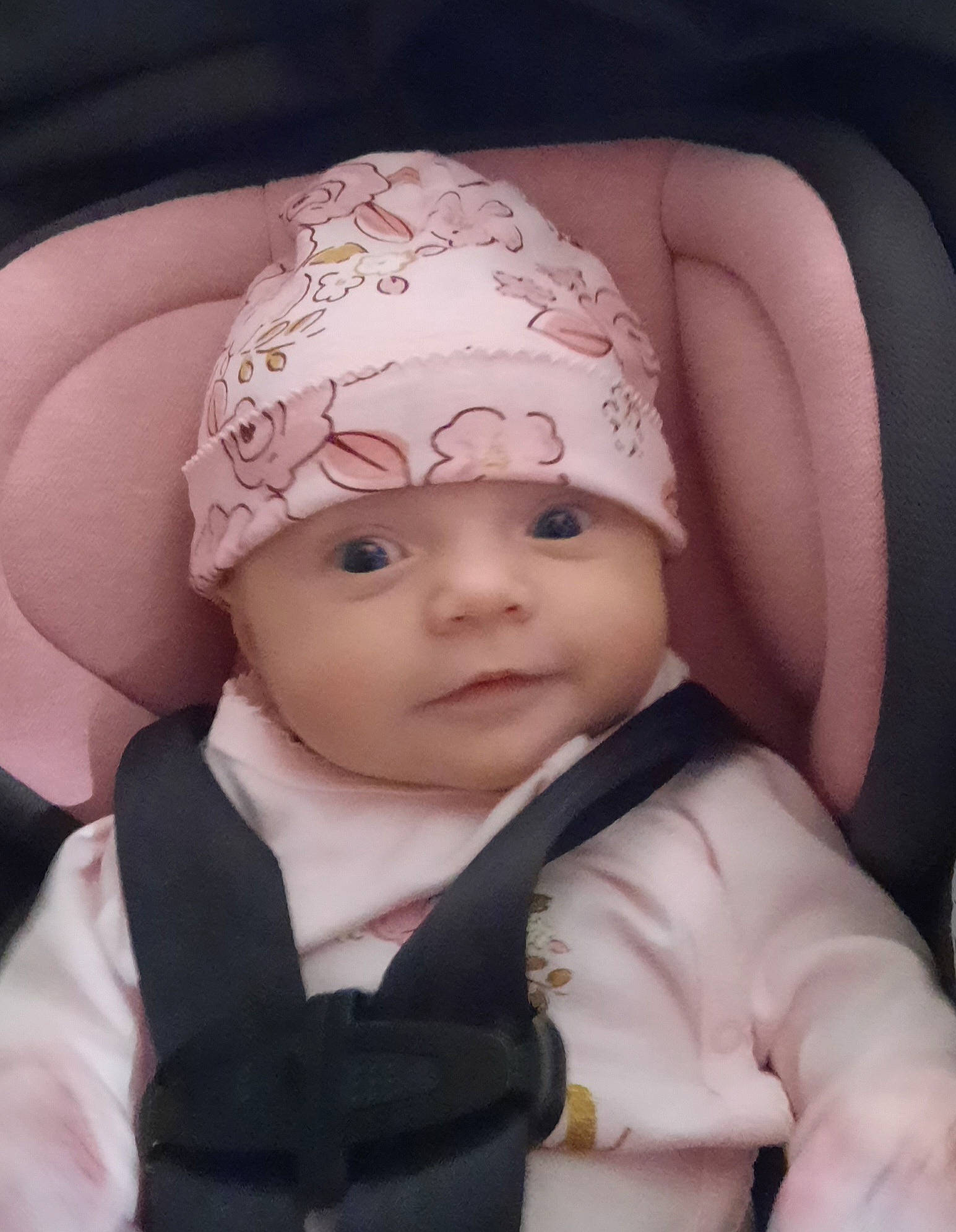 Renae joined the competition — help win amazing prizes! baby, baby_toddler_clothing, cap, cheek, child, comfort, eye, eyebrow, face, fashion_accessory, flash_photography, happy, head, headgear, headwear, lip, outerwear, person, pink, skin