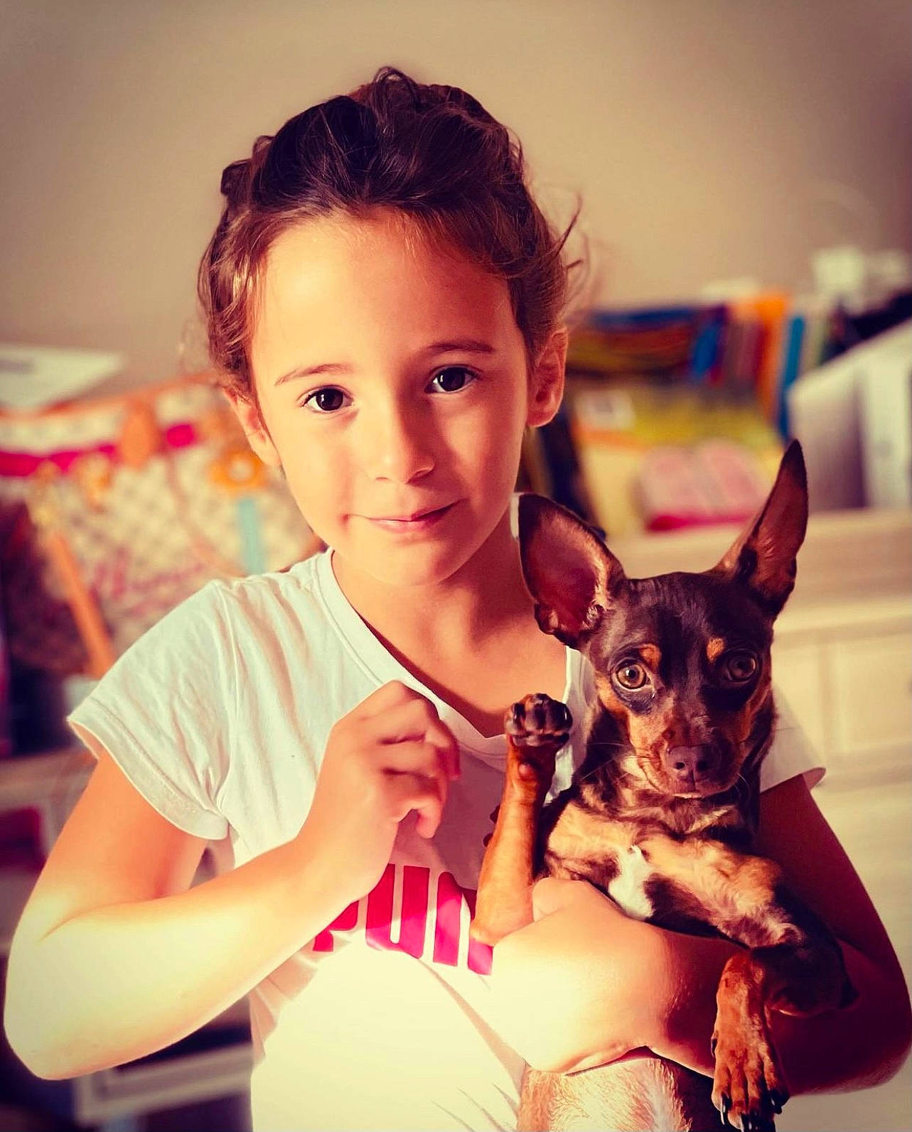 Naya joined the competition — help win amazing prizes! arm, carnivore, chihuahua, child, companion_dog, cool, dog, dog_breed, ear, eye, fawn, fun, gesture, happy, organ, person, russkiy_toy, smile, t_shirt, toy_dog