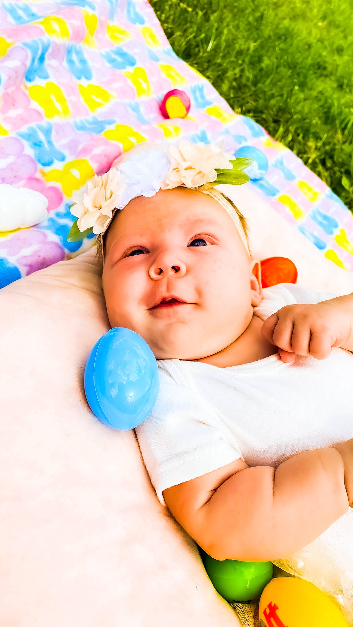 Gabriella is registered to the contest to win money with this photo: baby, baby_toddler_clothing, beauty, blue, cheek, child, face, facial_expression, finger, fun, green, happy, people, person, pink, product, skin, smile, textile, toddler