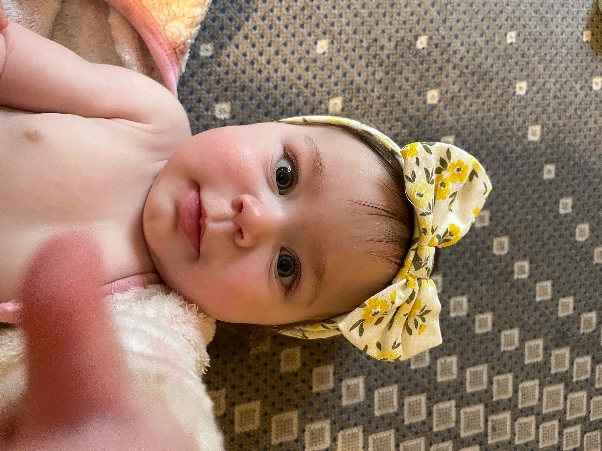 Ayla joined the competition — help win amazing prizes! baby, baby_toddler_clothing, cheek, child, chin, eye, eyebrow, eyelash, face, flash_photography, happy, head, headgear, headwear, iris, lip, nose, person, skin, smile