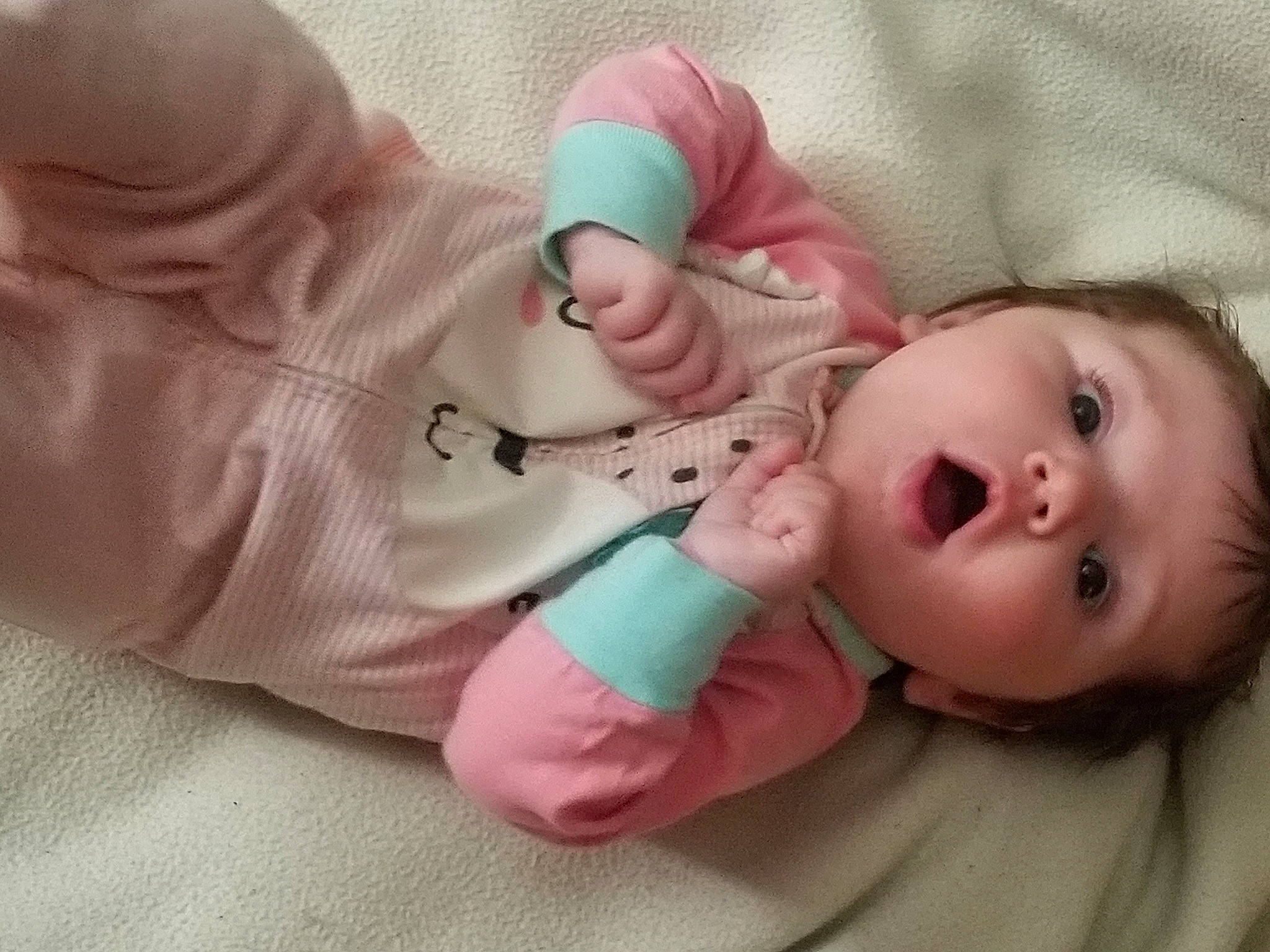 Greysen joined the competition — help win amazing prizes! arm, baby, baby_toddler_clothing, cheek, chin, comfort, ear, eyebrow, face, finger, gesture, head, human_body, lip, mouth, nose, person, pink, product, skin