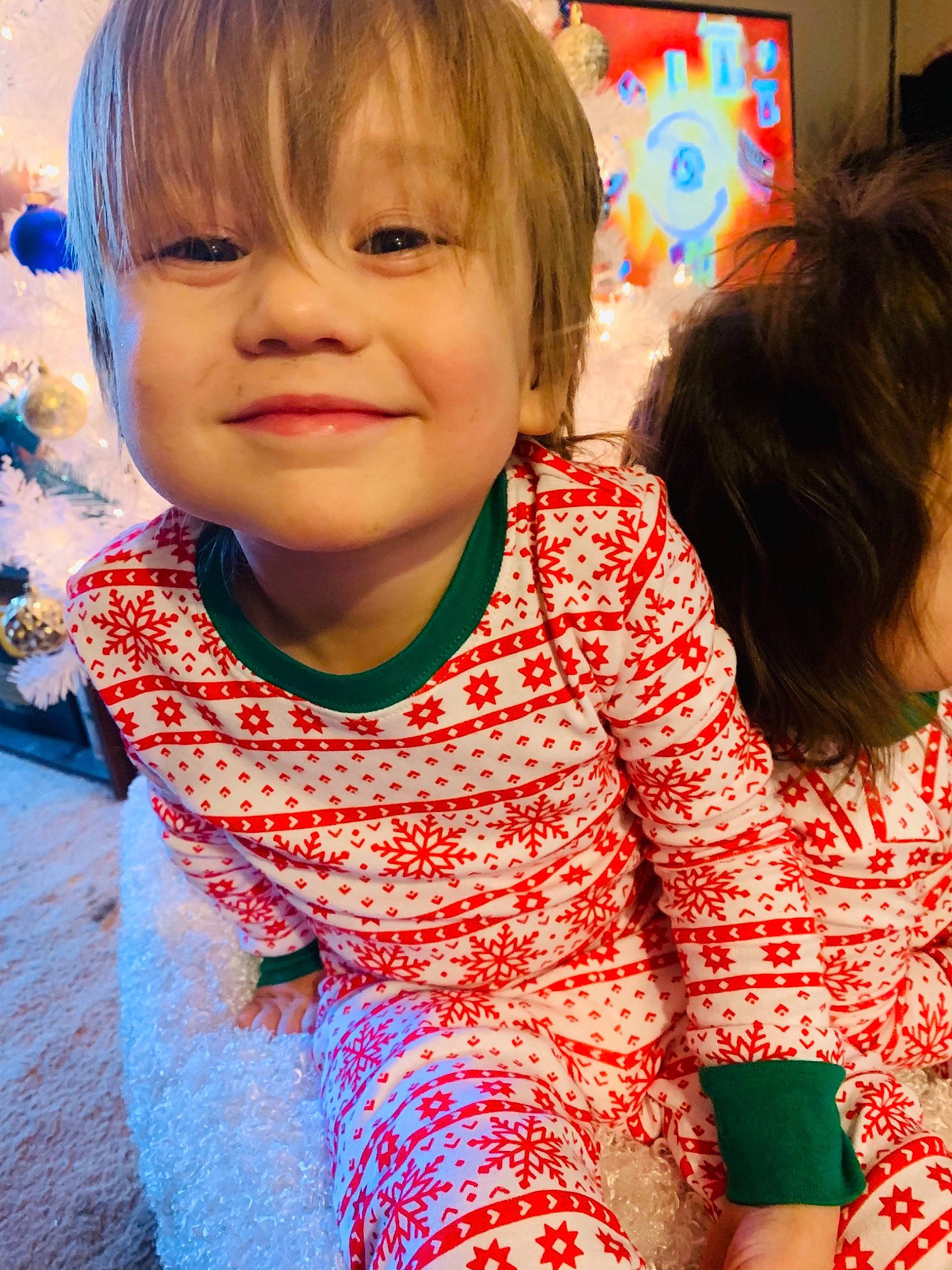 Cayson joined the competition — help win amazing prizes! baby, baby_toddler_clothing, bangs, child, hime_cut, iris, joy, kindergarten, nightwear, person, toddler