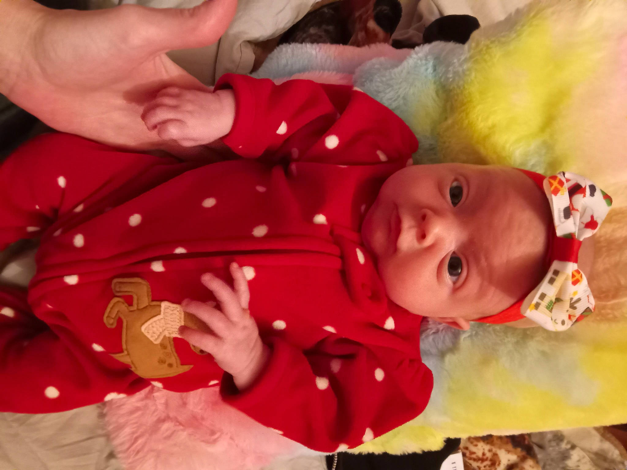 Kalyssa is registered to the contest to win money with this photo: art, baby, baby_products, baby_toddler_clothing, cheek, child, face, fun, happy, human_body, lip, mouth, nose, organ, pattern, person, pink, red, skin, toddler