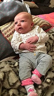 Delilah-rose is registered to the contest to win money with this photo: baby, baby_laughing, cheek, child, person, sitting, skin, sleep, smile, toddler