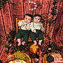 Noah Et Noam participe au concours pour gagner de l'argent avec cette photo : baby, bench, bottle, bread, celebration, charcuterie, cheese, cute, feast, food, grapes, indoors, ivy, portrait, rustic, table, twins, vintage_clothing, wine_glass, wooden_background