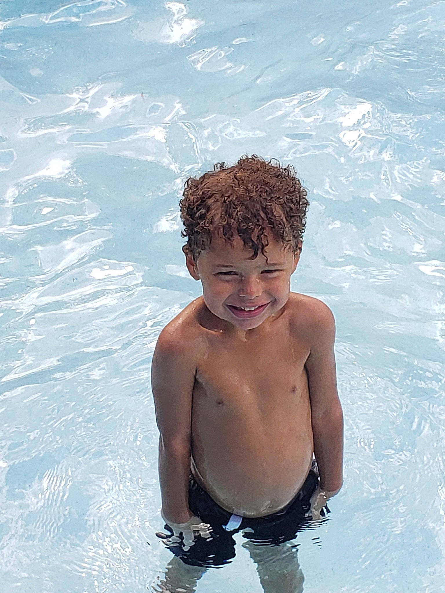 Jojo joined the competition — help win amazing prizes! barechested, chest, child, fun, happy, joy, leisure, male, person, play, recreation, sea, smile, summer, swimming_pool, toddler, vacation, water