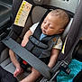 baby, sleeping, car_seat, safety_harness, infant, child, seatbelt, clothing, foot, head, peaceful, resting, indoors, transportation, safety, toddler, cute, young_child, seat, relaxation