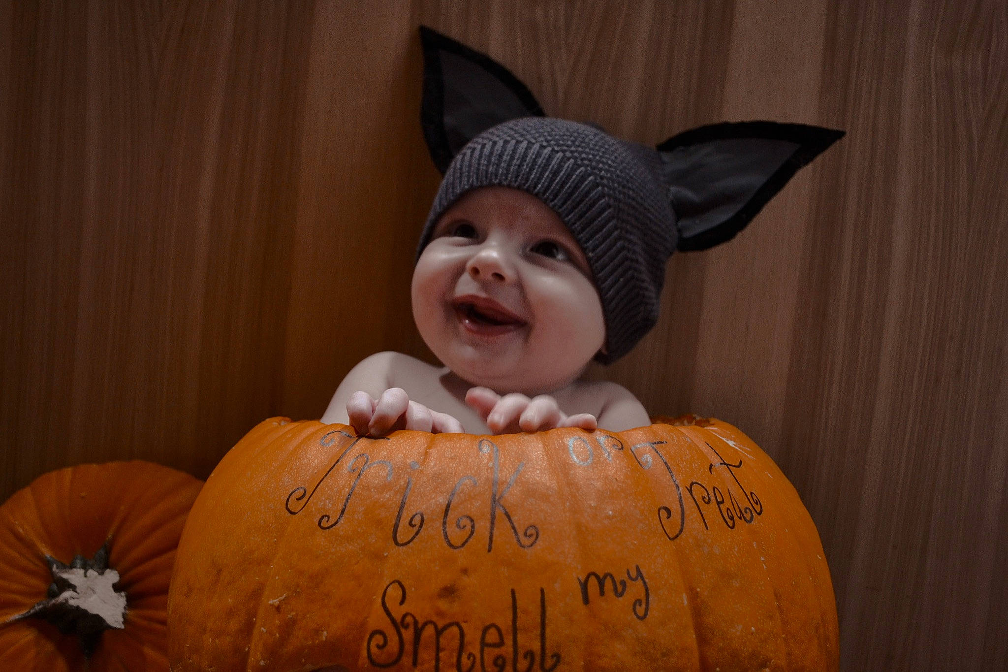 Kayne is registered to the contest to win money with this photo: art, calabaza, costume_hat, cucurbita, eye, facial_expression, fruit, gourd, happy, hat, headwear, local_food, mammal, natural_foods, organ, person, plant, pumpkin, smile, squash