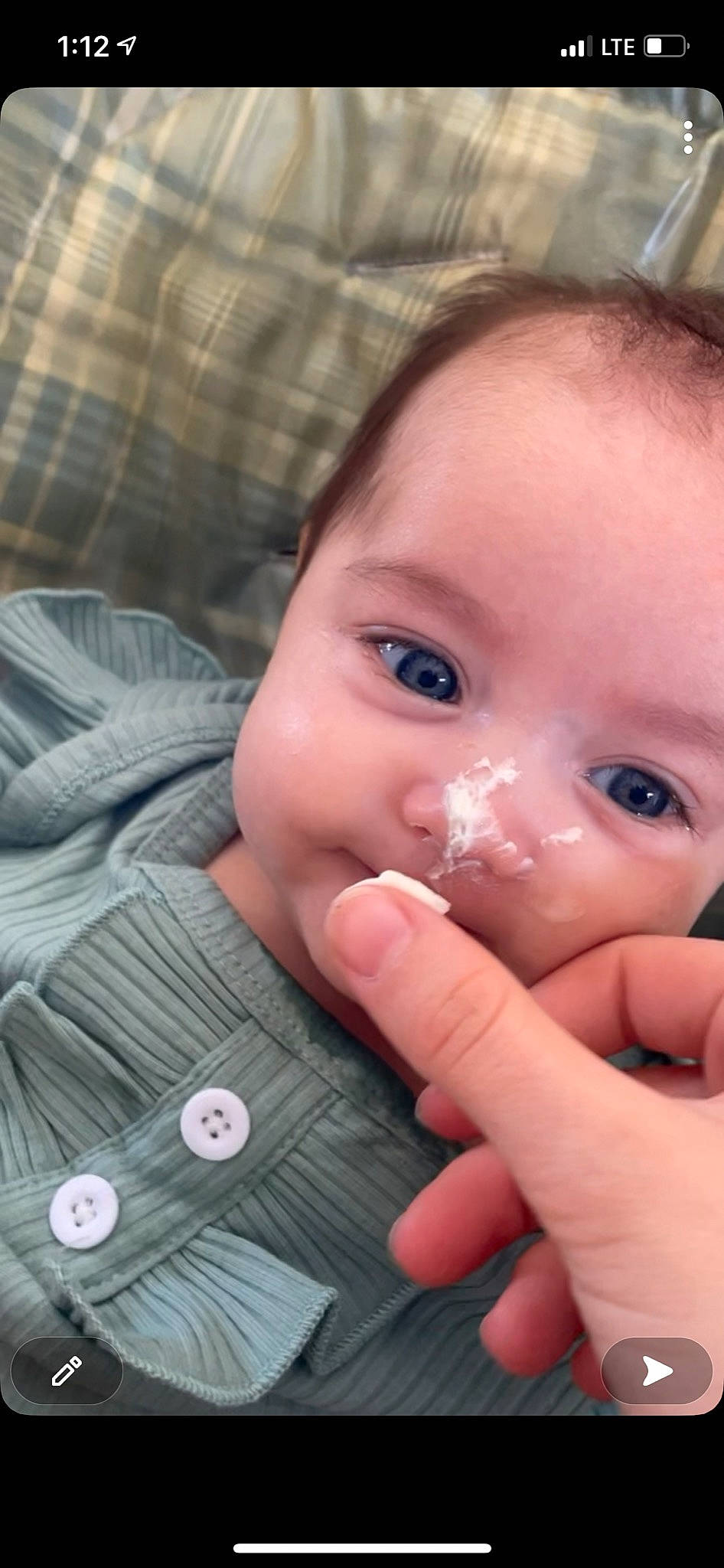 Novalie is registered to the contest to win money with this photo: baby, baby_toddler_clothing, cheek, chin, ear, eyebrow, eyelash, finger, forehead, gesture, hairstyle, happy, iris, lip, mouth, nose, person, skin, sleeve, thumb