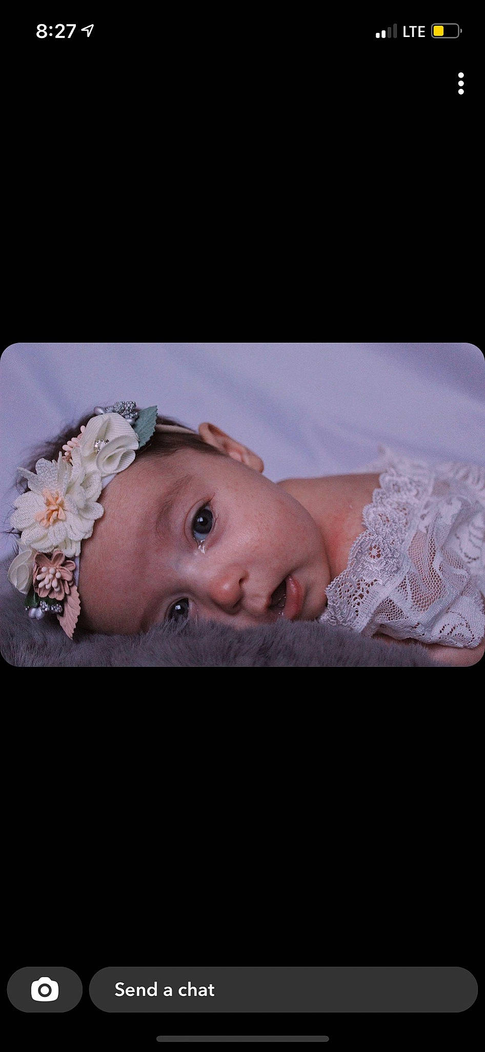 Novalie is registered to the contest to win money with this photo: baby, baby_toddler_clothing, bridal_accessory, cheek, dress, eye, eyelash, flash_photography, flower, happy, headband, headgear, headpiece, headwear, iris, jewellery, lip, person, rose, skin