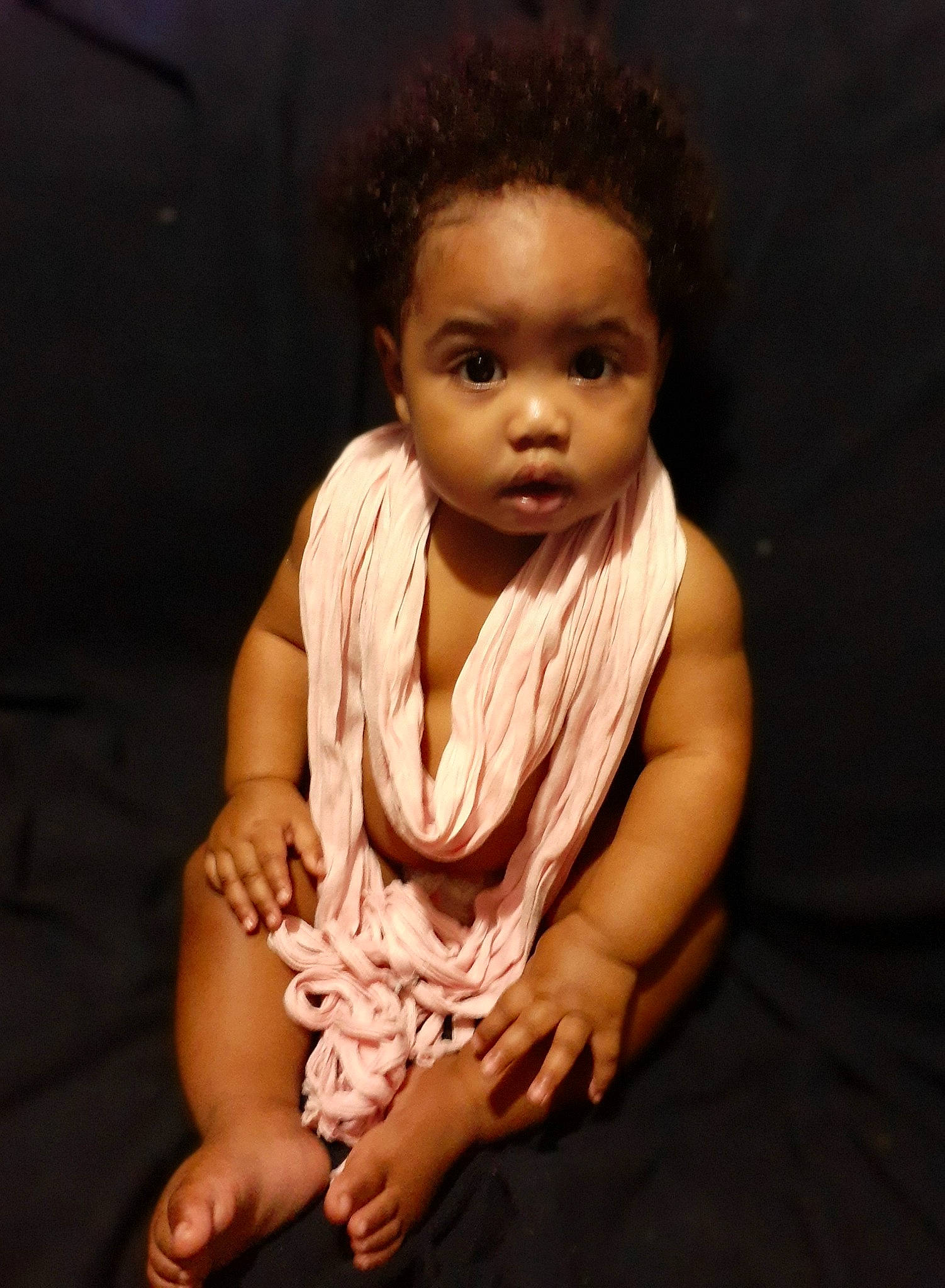 Khalie is registered to the contest to win money with this photo: arm, baby, cheek, child, child_model, chin, eye, face, hair, hairstyle, human, lip, person, photography, portrait, sitting, skin, smile, toddler