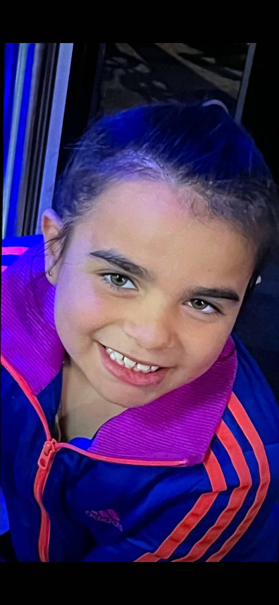 Tia joined the competition — help win amazing prizes! azure, black_hair, blue, cheek, ear, electric_blue, eyebrow, eyelash, facial_expression, flash_photography, forehead, happy, iris, joy, lip, mouth, nose, person, purple, skin