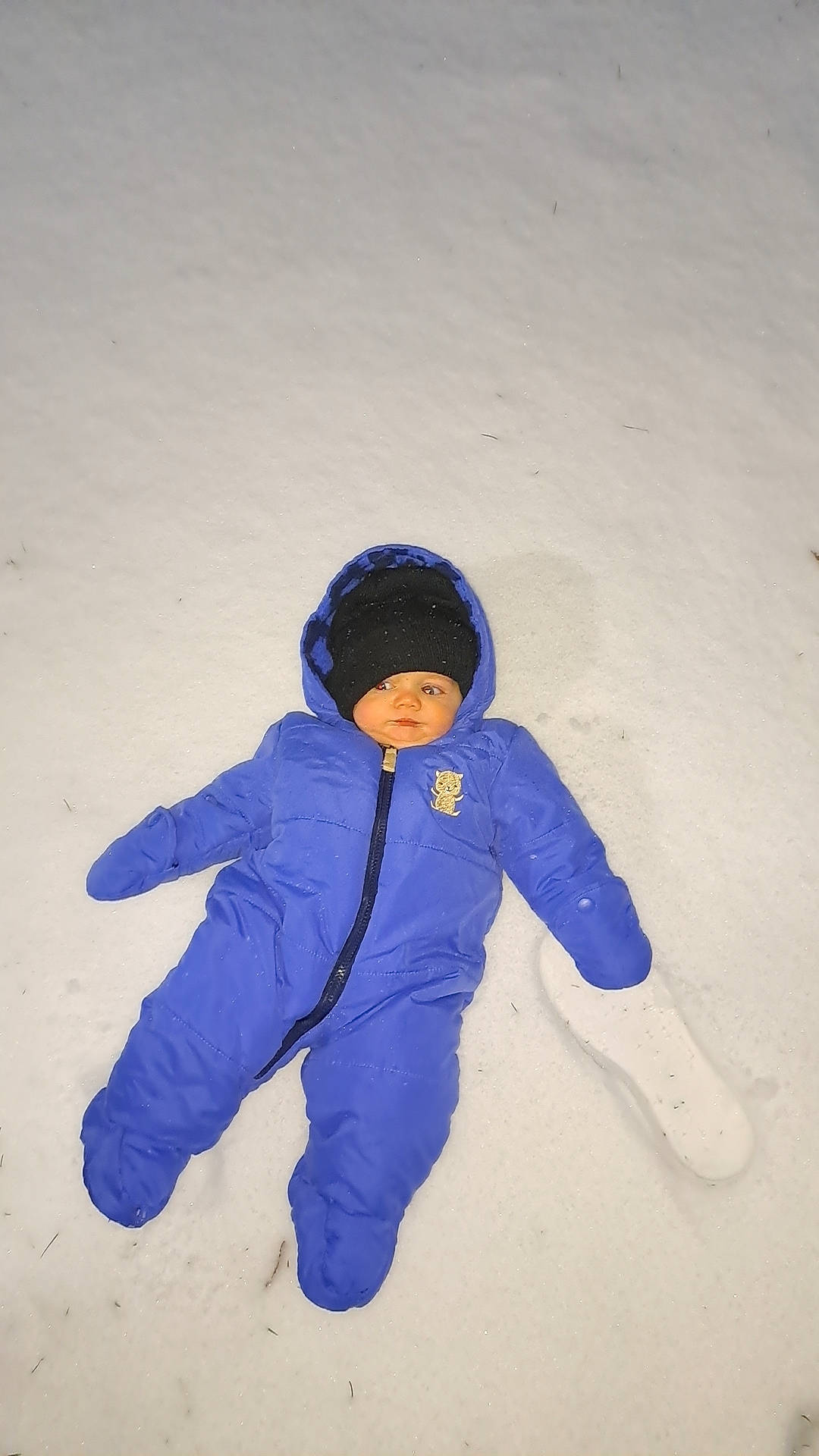 Jensen joined the competition — help win amazing prizes! baby_toddler_clothing, child, electric_blue, freezing, fun, gesture, glove, happy, headwear, jacket, person, personal_protective_equipment, play, playing_in_the_snow, recreation, sleeve, slope, snow, thumb, toddler
