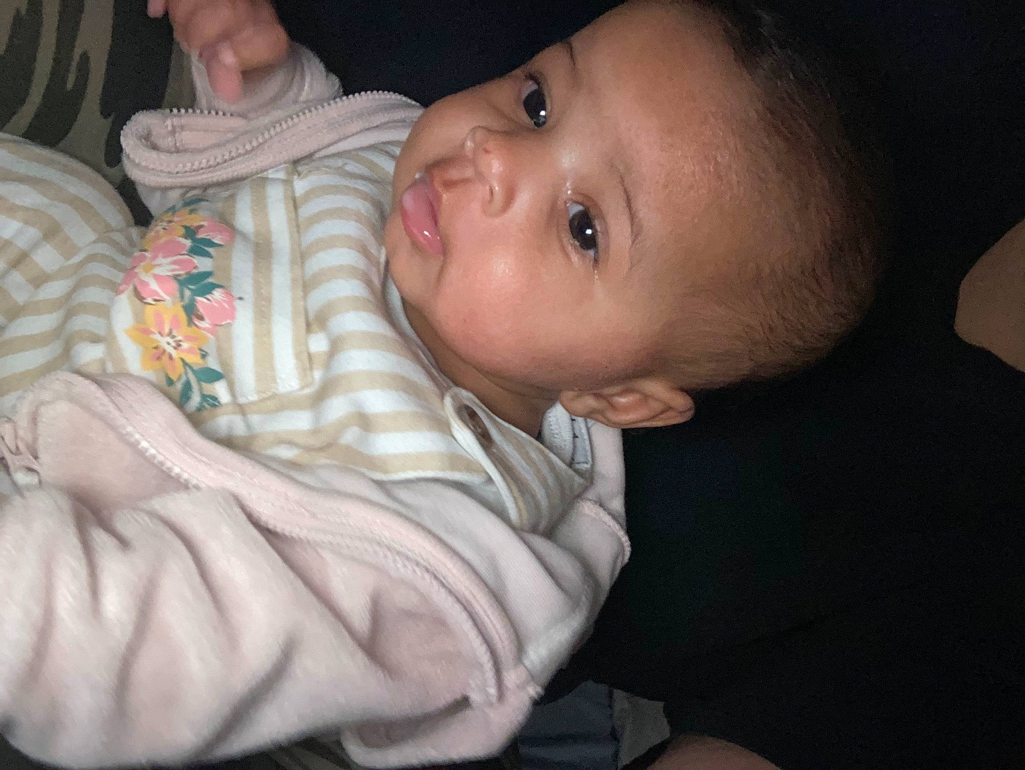 Kaylani joined the competition — help win amazing prizes! arm, baby, baby_toddler_clothing, cheek, child, comfort, drinkware, ear, eye, eyebrow, eyelash, hand, head, iris, lip, mouth, nose, person, skin, sleeve