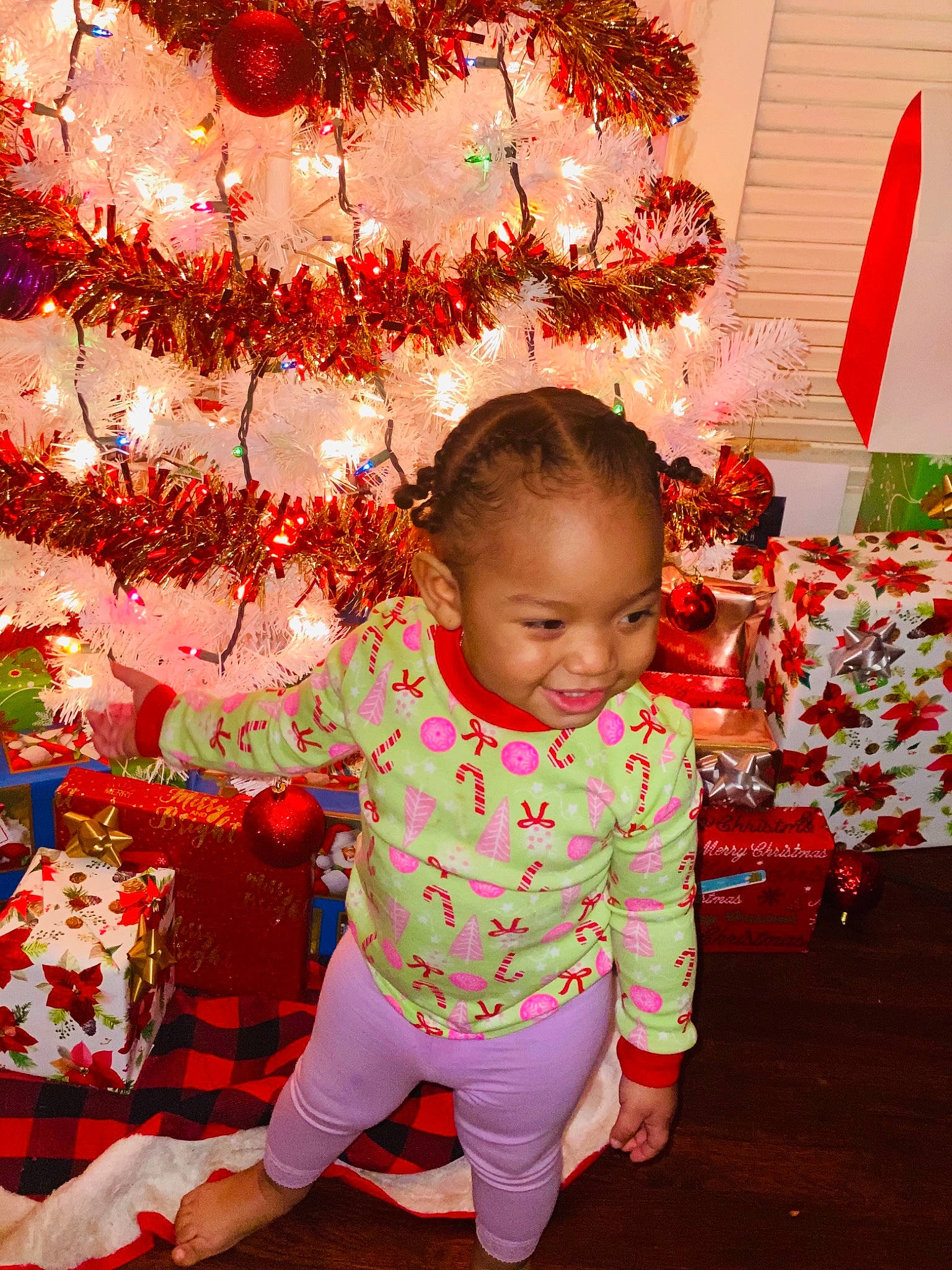 Tamiko joined the competition — help win amazing prizes! baby, baby_toddler_clothing, barefoot, child, christmas, christmas_decoration, christmas_eve, christmas_ornament, decoration, foot, holiday, holiday_ornament, interior_design, nightwear, ornament, person, pink, sock, toddler, tradition