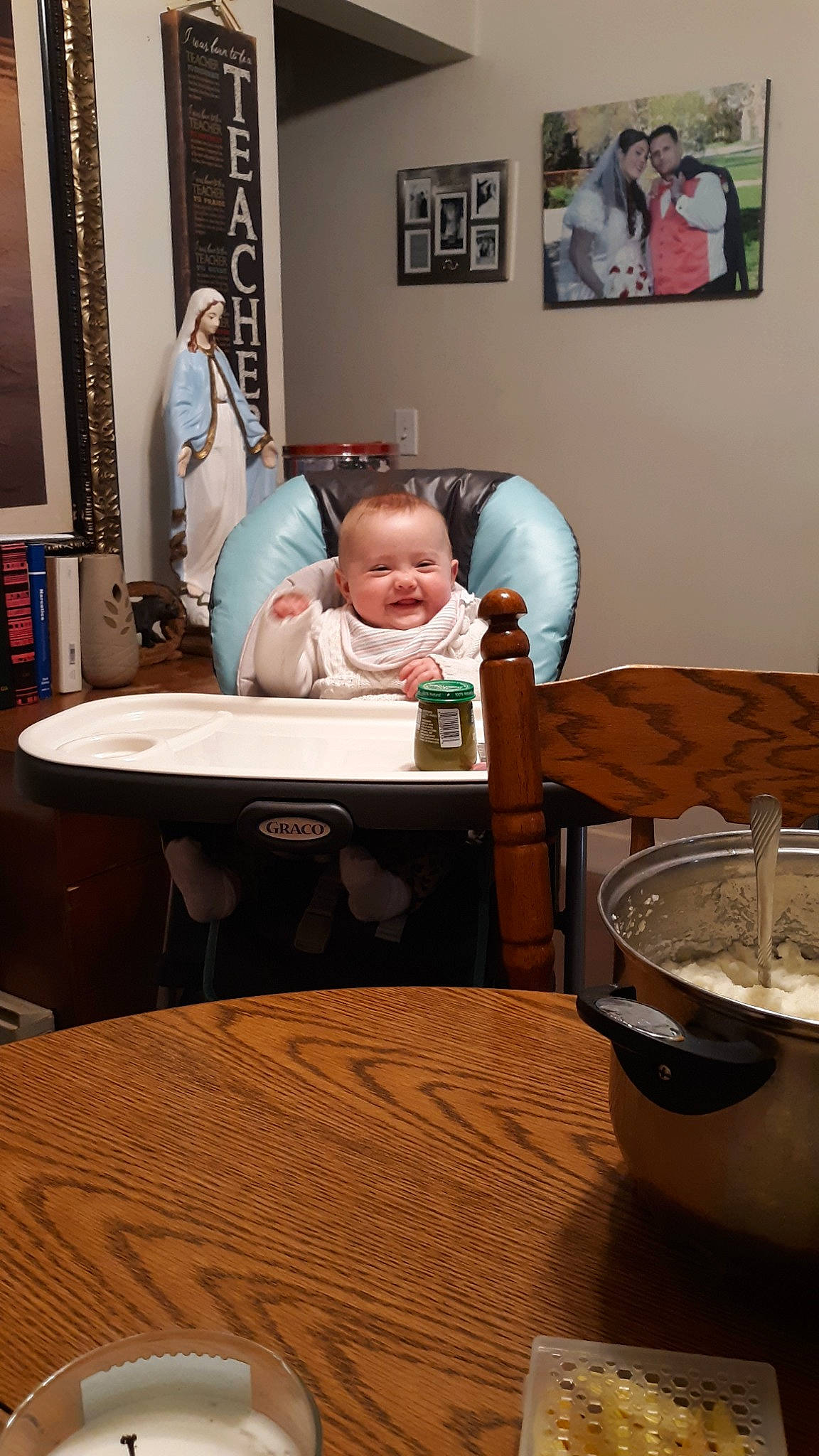 Lacy is registered to the contest to win money with this photo: flooring, furniture, interior_design, person, room, table