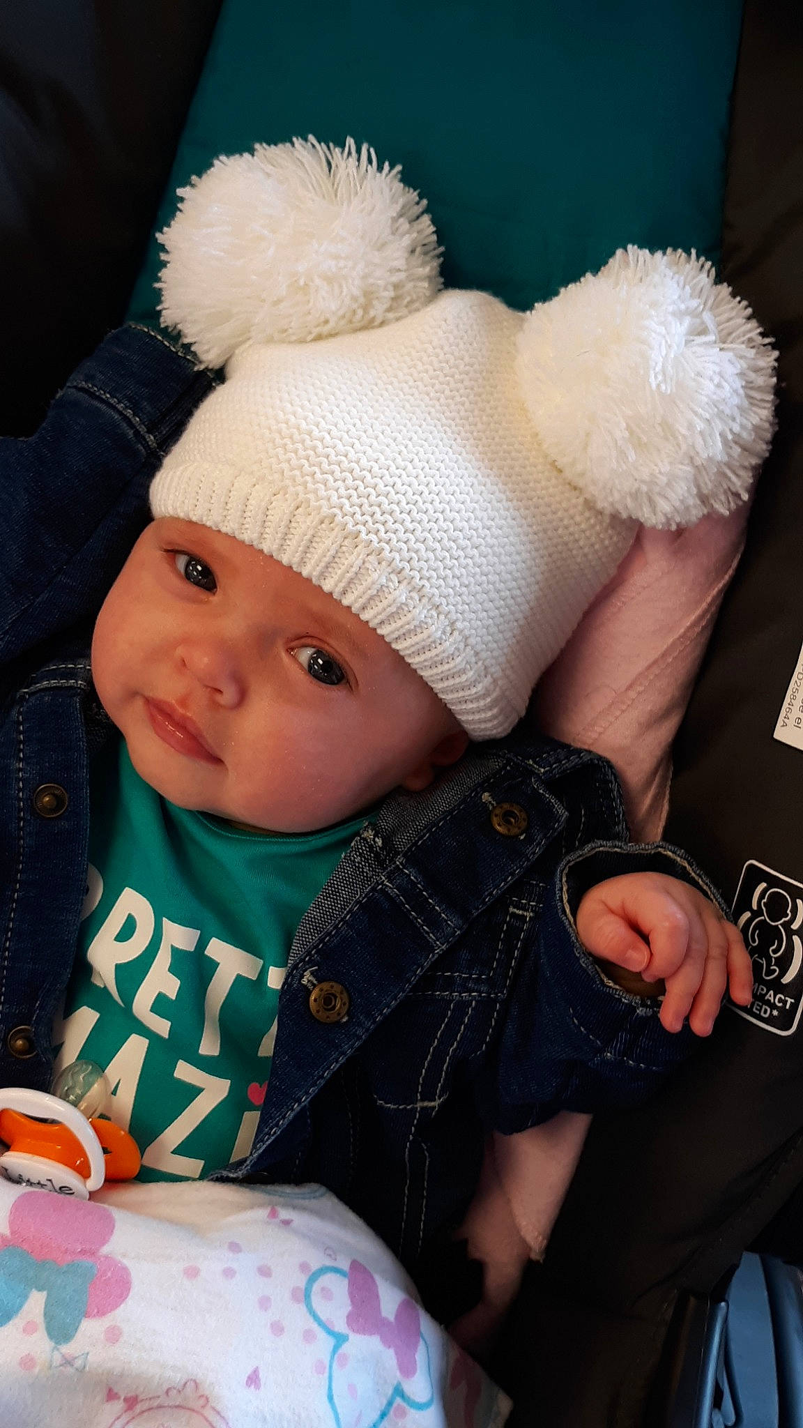 Lacy joined the competition — help win amazing prizes! baby, baby_products, beanie, bonnet, cap, cheek, child, fashion_accessory, fur, hat, headgear, headwear, knit_cap, person, product, skin, toddler, wool