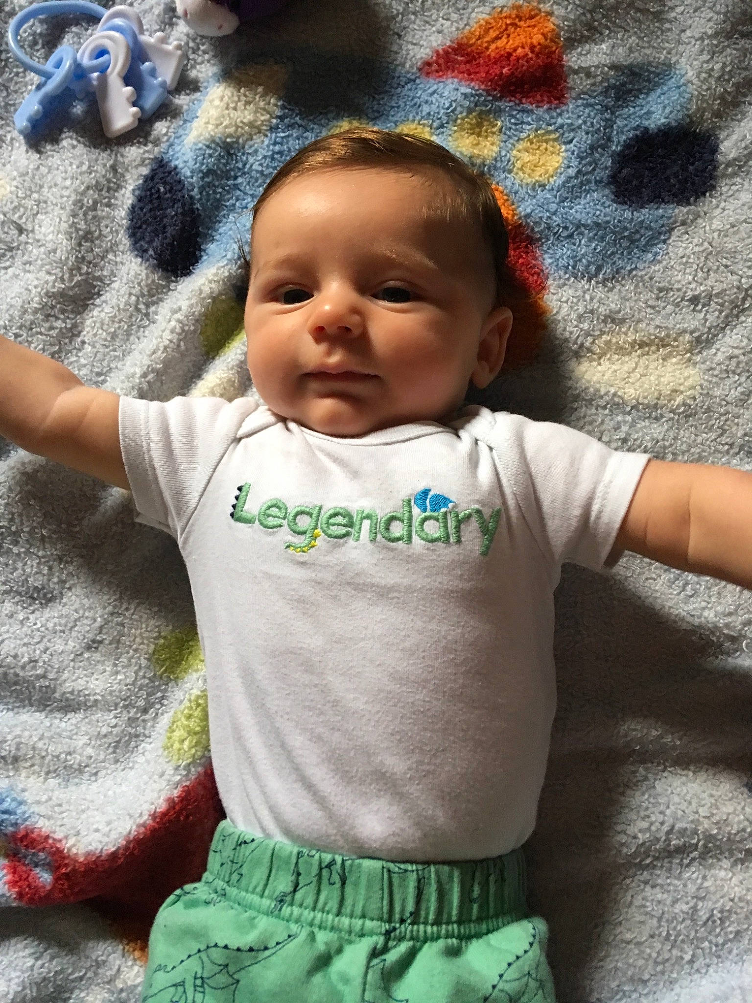 Arian is registered to the contest to win money with this photo: baby, baby_toddler_clothing, cheek, child, head, nose, person, play, skin, smile, t_shirt, toddler