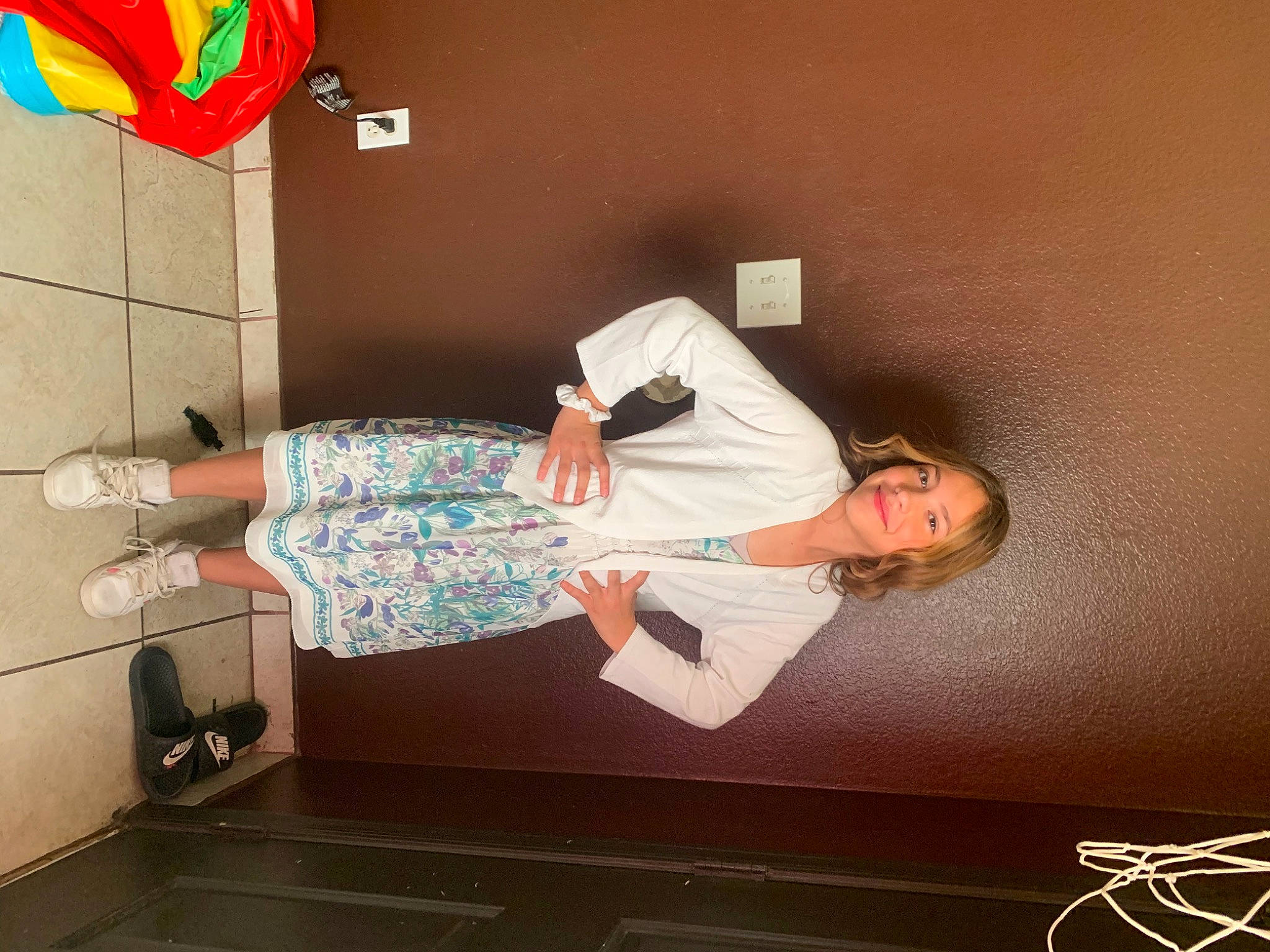 Jocylin joined the competition — help win amazing prizes! child, comfort, floor, flooring, fun, happy, house, human_leg, joy, knee, linens, magenta, person, room, sandal, t_shirt, thigh, visual_arts, wall