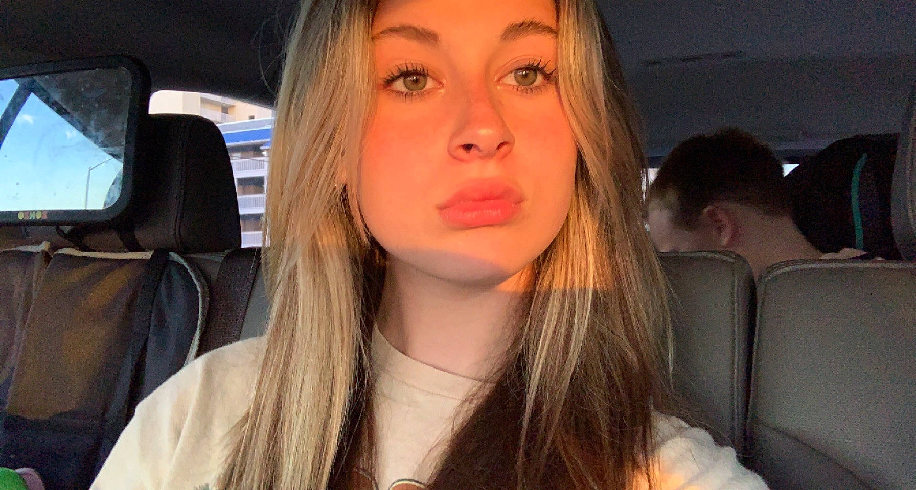 Emma is registered to the contest to win money with this photo: automotive_design, automotive_lighting, black_hair, chin, eye, eyebrow, eyelash, eyewear, flash_photography, forehead, iris, jaw, layered_hair, lip, mouth, neck, nose, person, skin, street_fashion