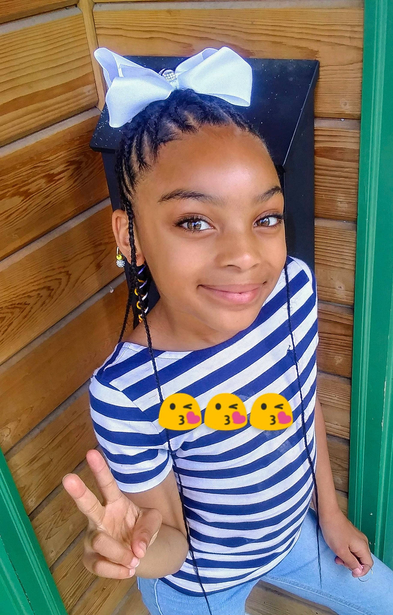 Selena joined the competition — help win amazing prizes! arm, baby_toddler_clothing, bangs, black_hair, blue, chin, earrings, elbow, electric_blue, fun, happy, headpiece, jewellery, joy, neck, outerwear, person, sleeve, smile, t_shirt